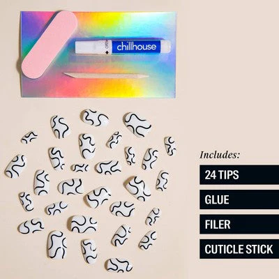 Chill Tips Press-On Fake Nails Wavy Baby 24ct - Image 3