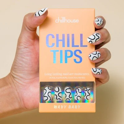 Chill Tips Press-On Fake Nails Wavy Baby 24ct - Image 4
