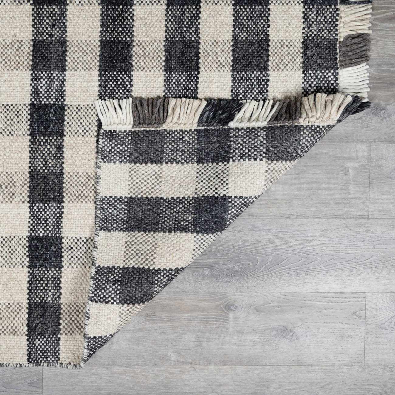 Chilliwack Gray Plaid Wool Rug - Image 12