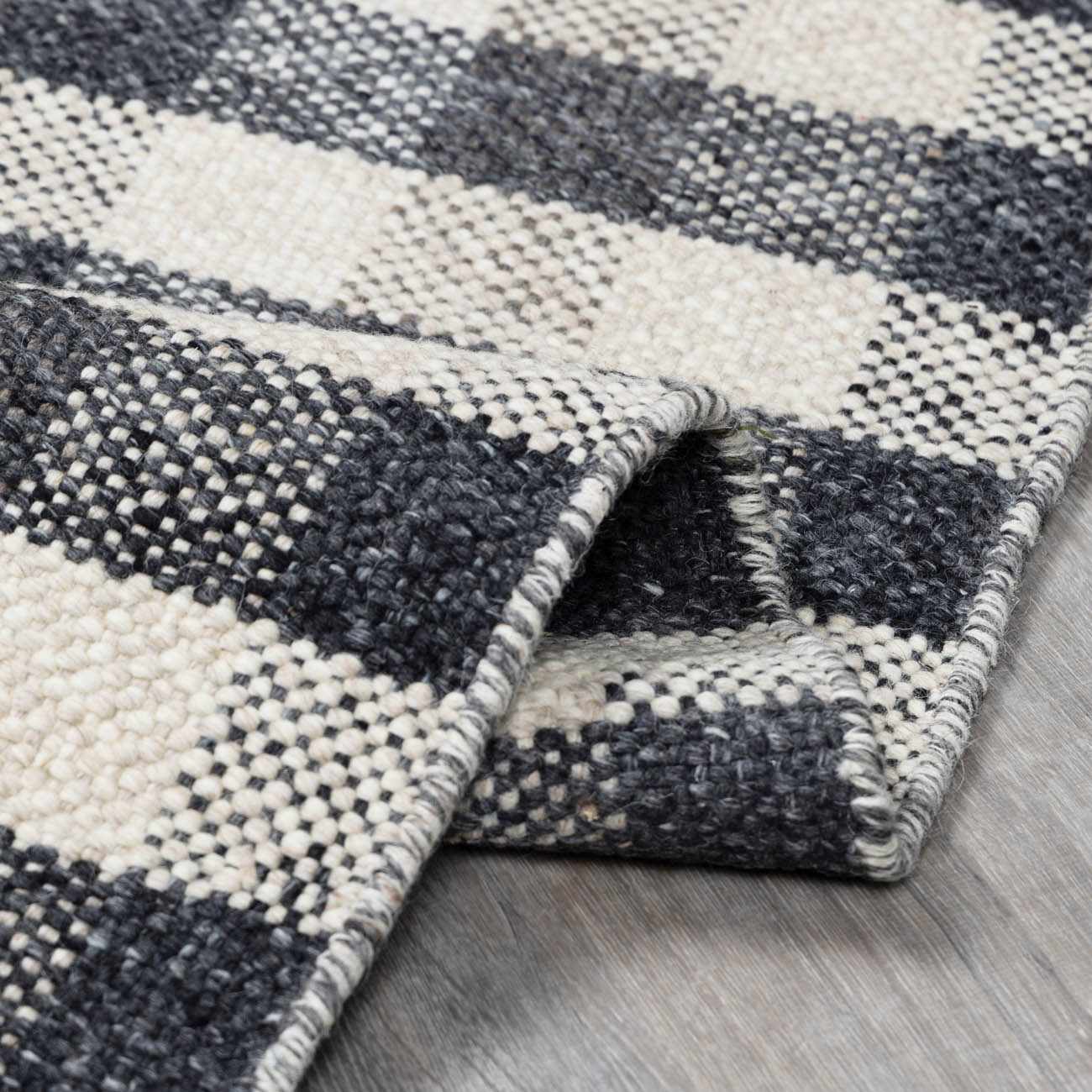 Chilliwack Gray Plaid Wool Rug - Image 13