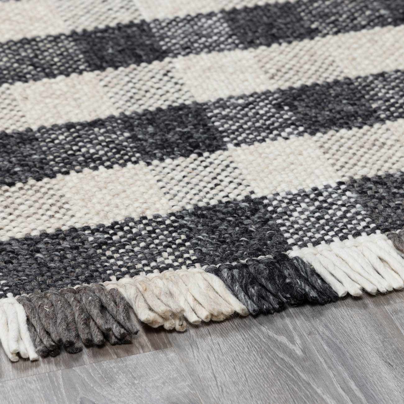 Chilliwack Gray Plaid Wool Rug - Image 14