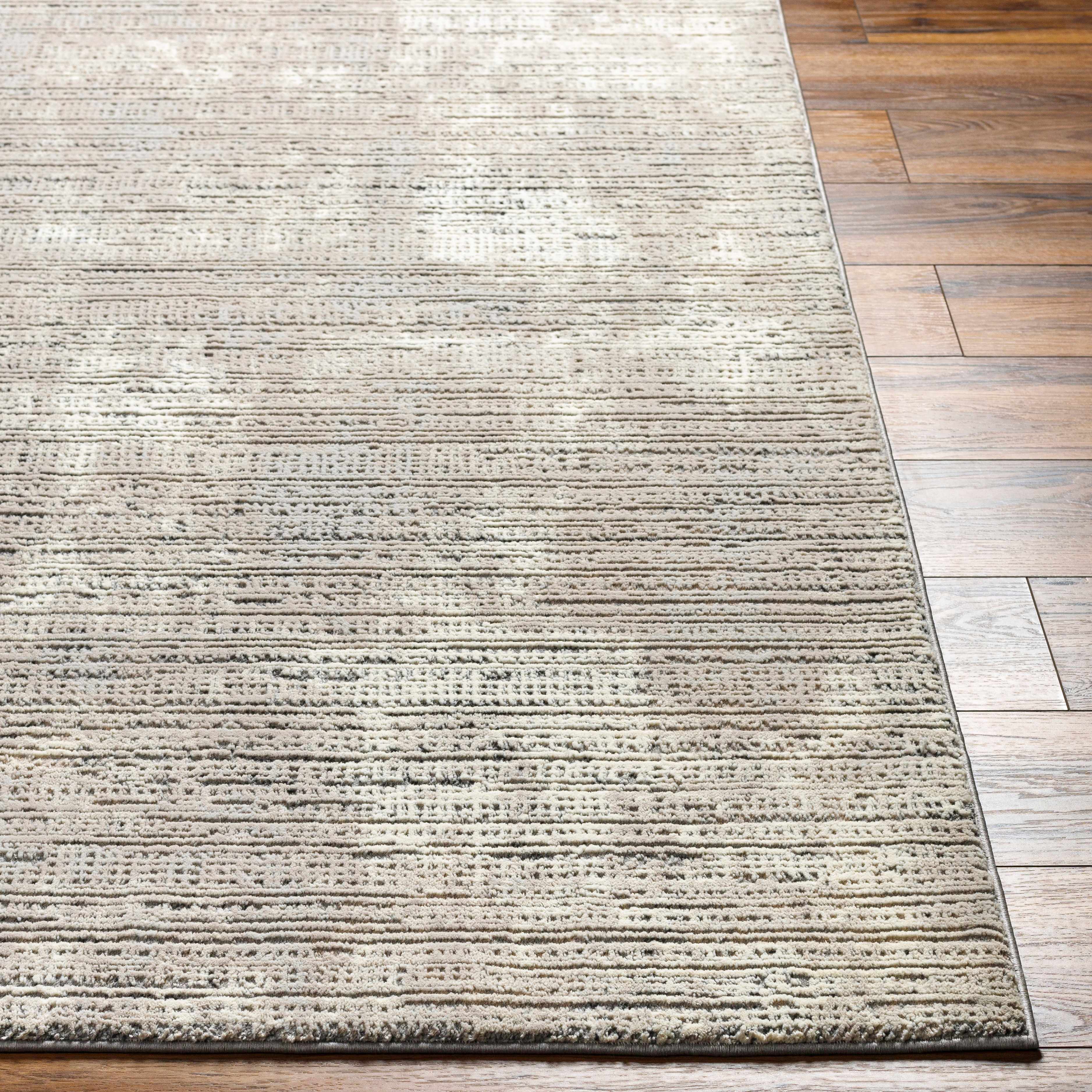 Chiyo Tan Plush Textured Washable Rug - Image 4