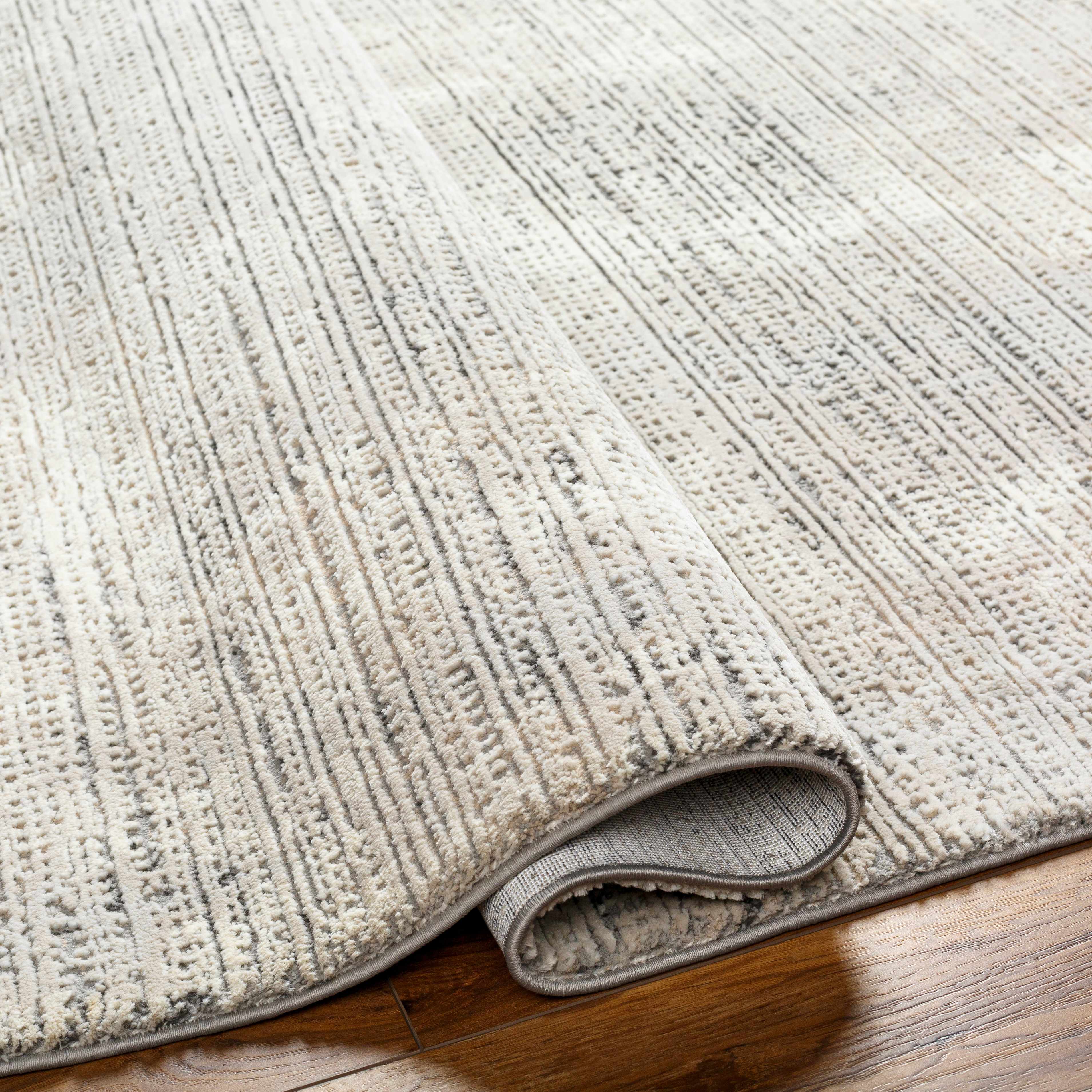 Chiyo Tan Plush Textured Washable Rug - Image 5