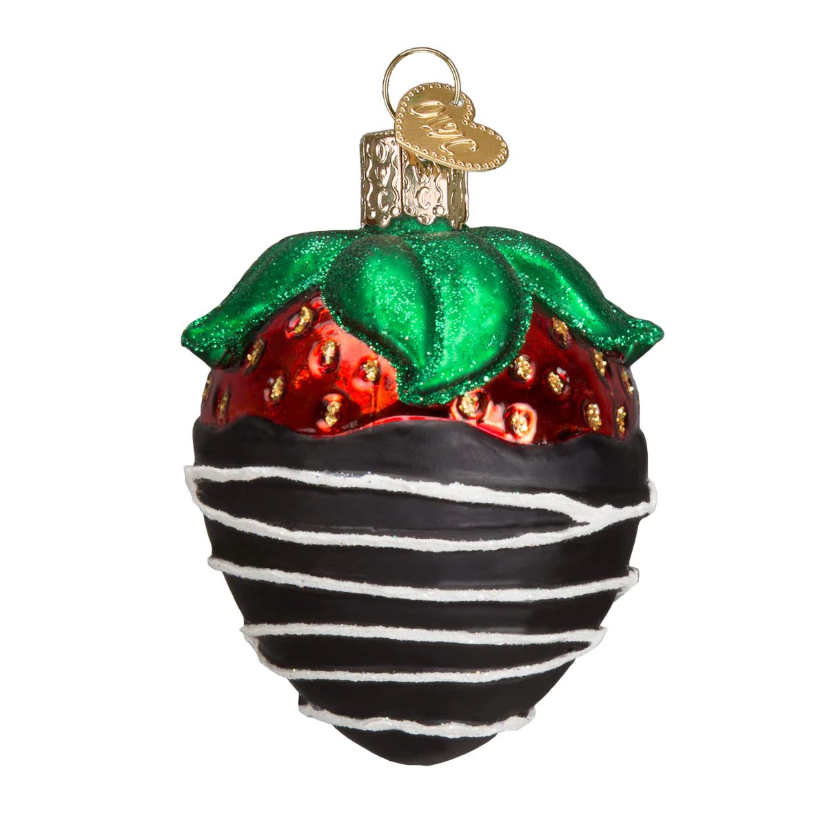 Chocolate Dipped Strawberry Christmas Ornament - Image 3