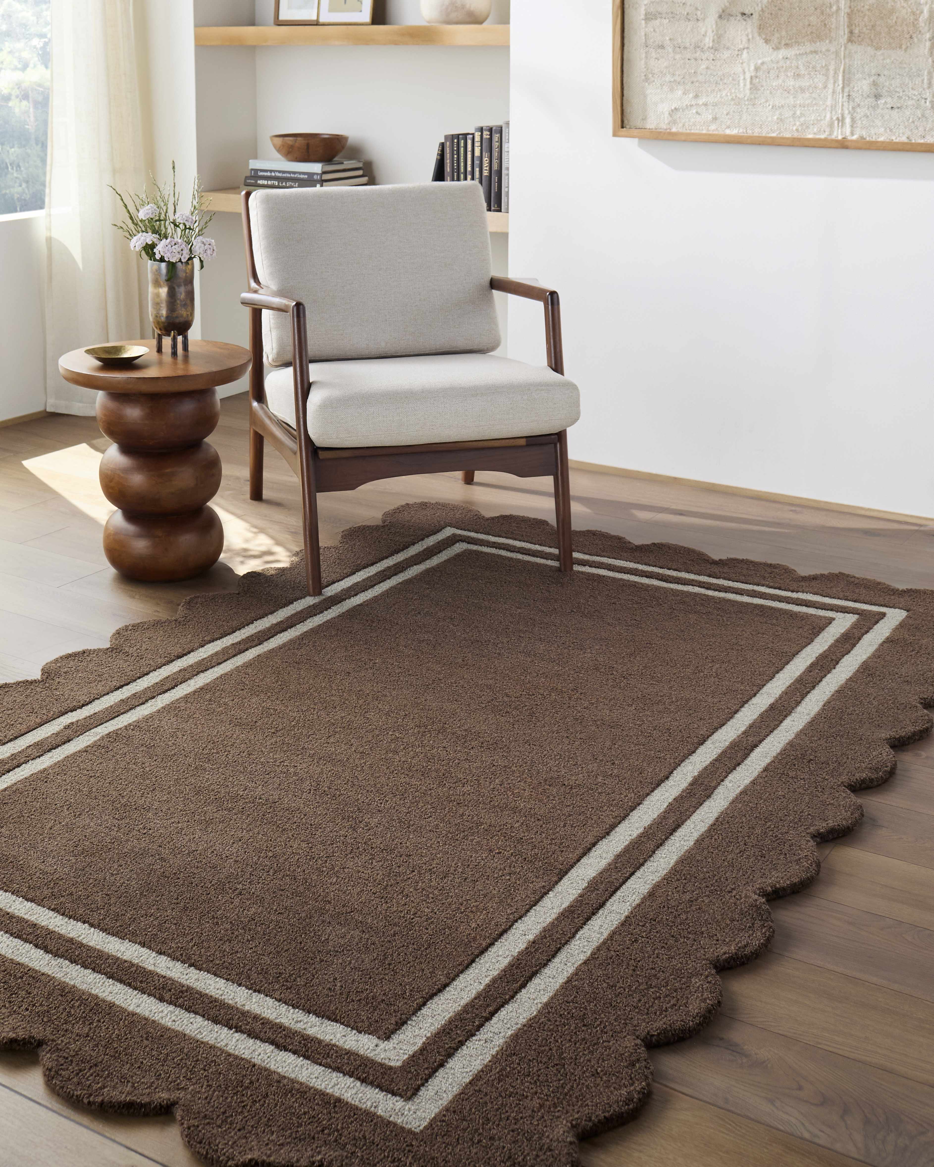 Chogan Chocolate Brown Area Rug - Image 2