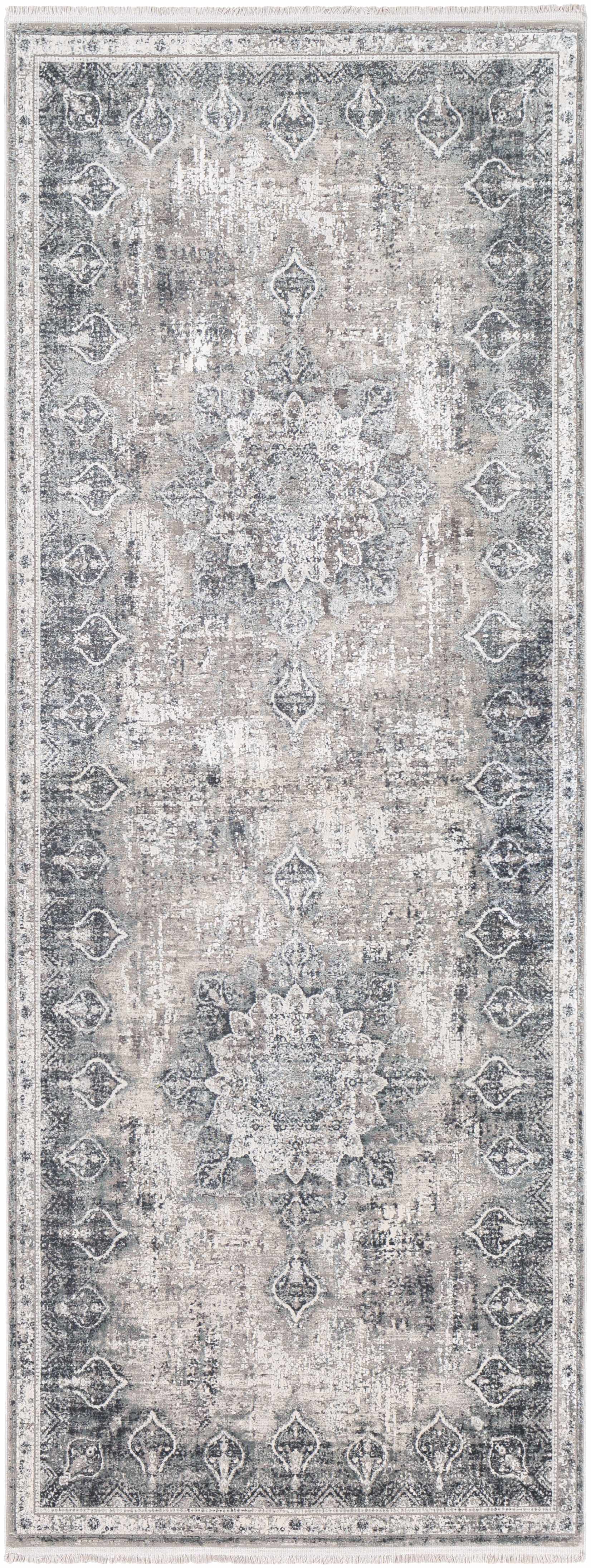 Chorlton Luxury Fringed Faux Silk Rug - Clearance - Image 5