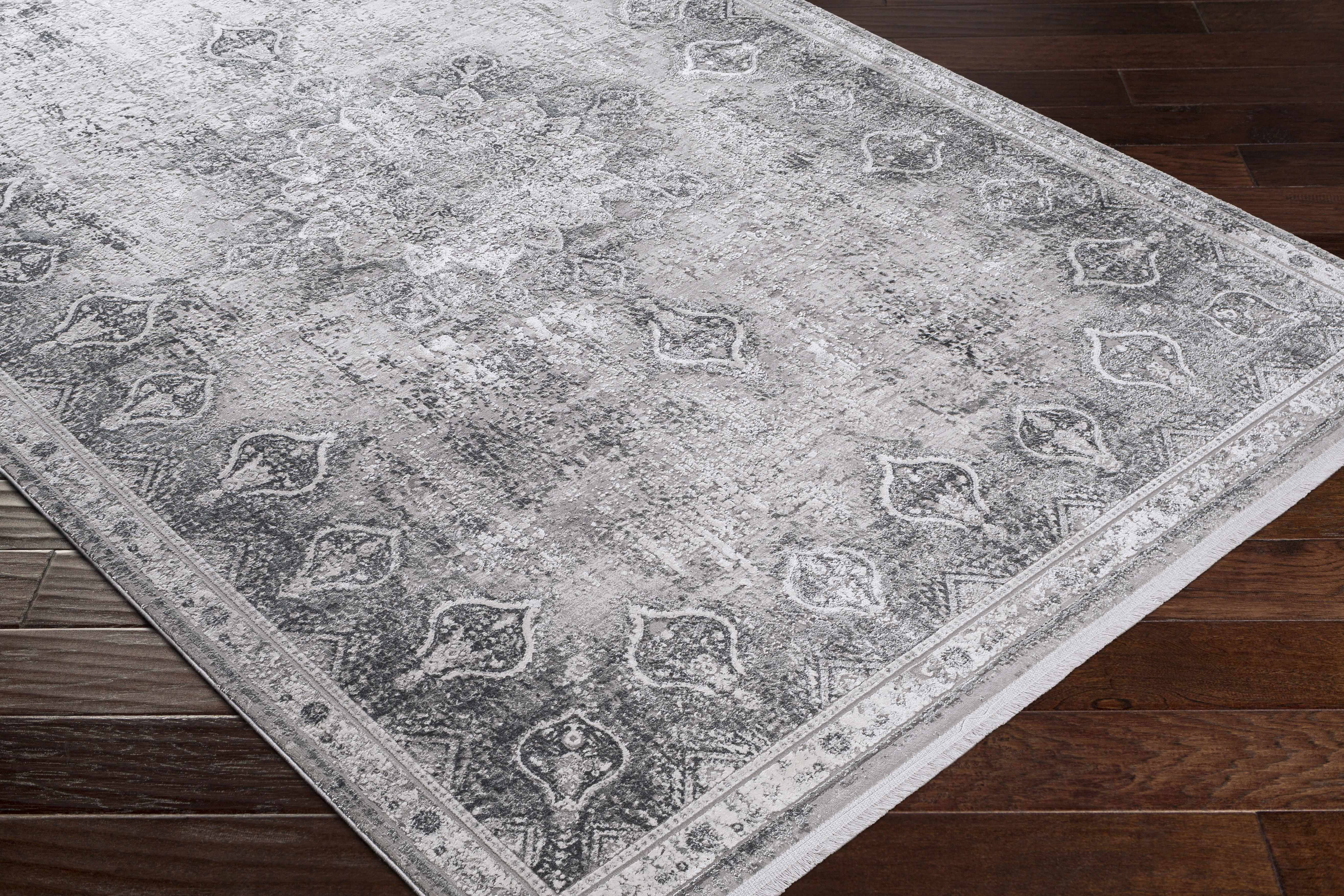 Chorlton Luxury Fringed Faux Silk Rug - Clearance - Image 8