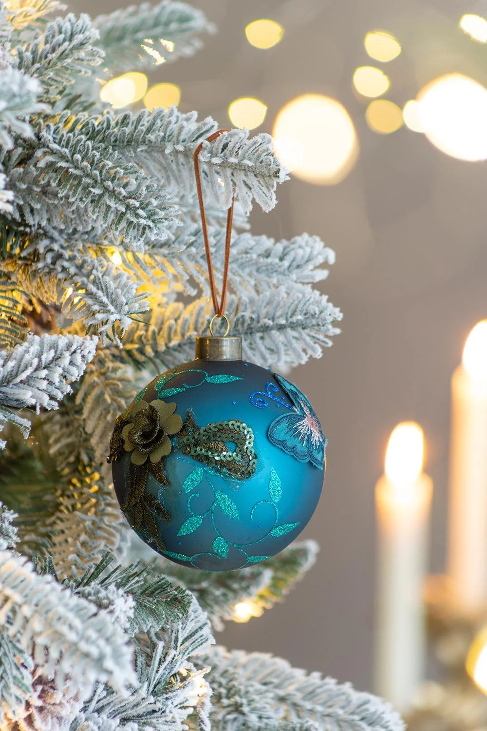 Christmas Ball Ornaments Glass Decorative Hanging Balls Light Blue - Image 11
