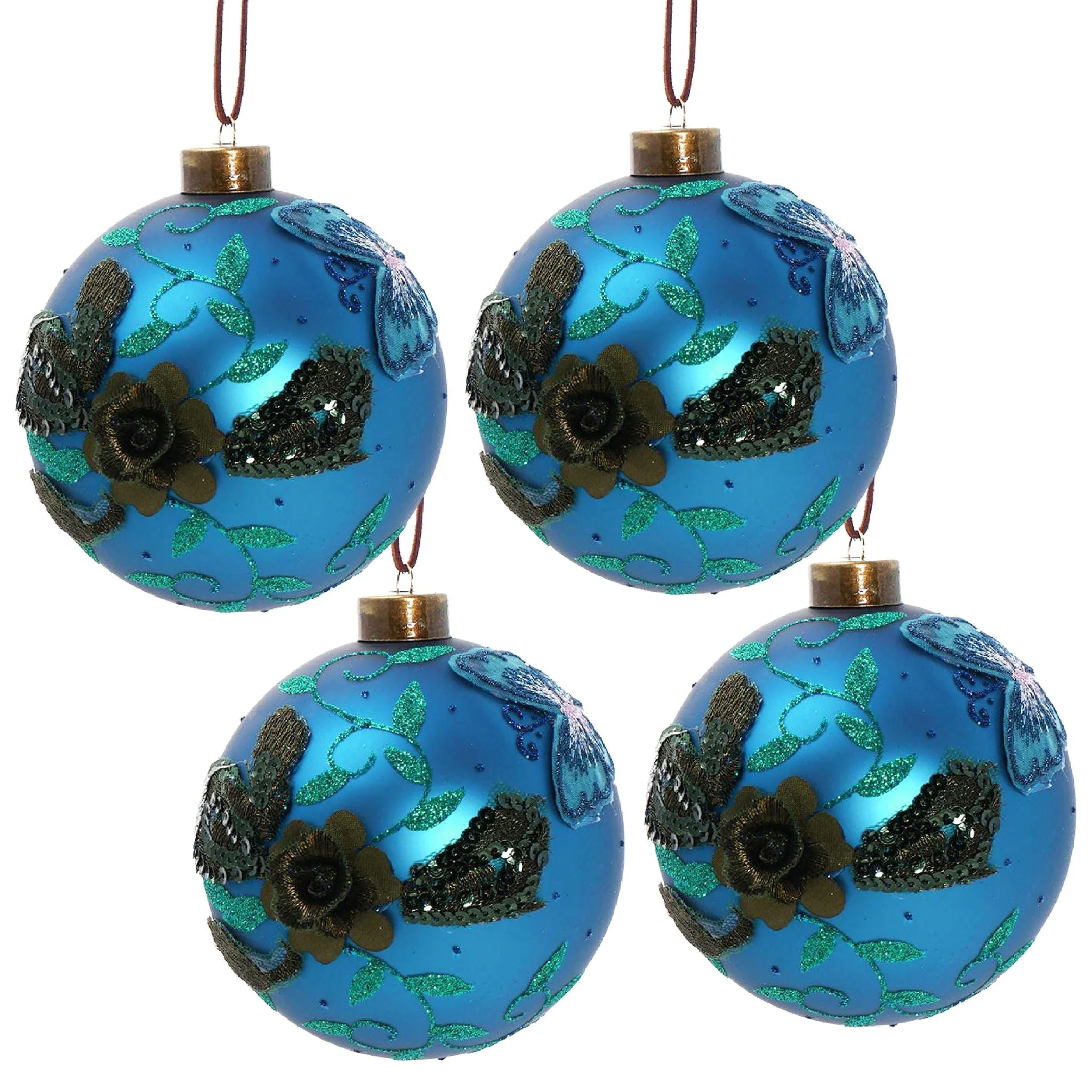 Christmas Ball Ornaments Glass Decorative Hanging Balls Light Blue - Image 12
