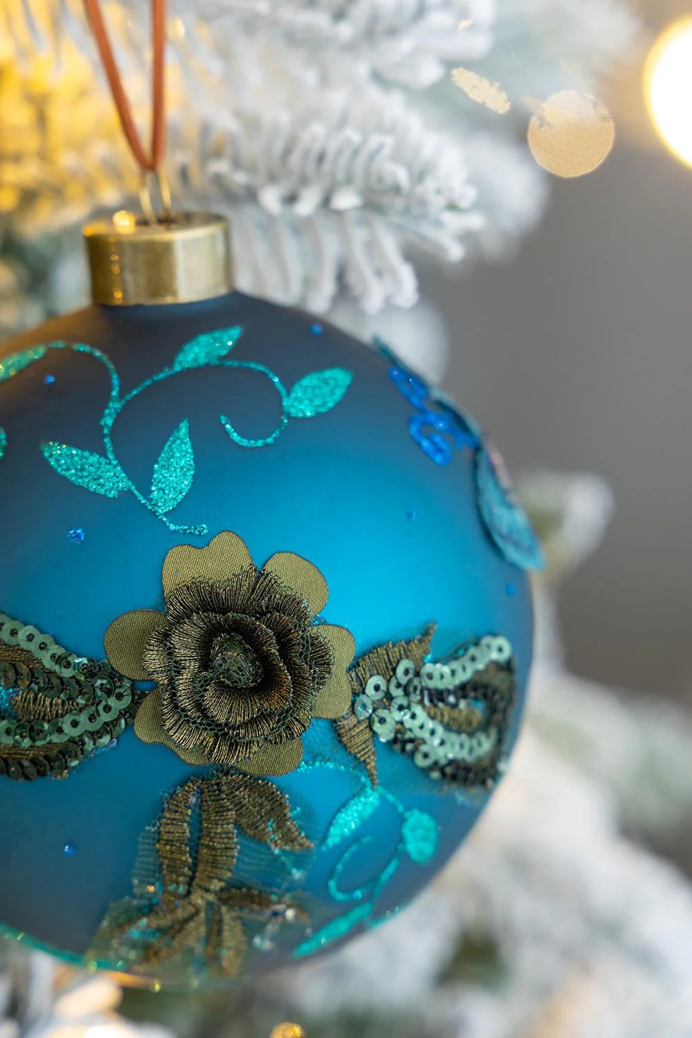Christmas Ball Ornaments Glass Decorative Hanging Balls Light Blue - Image 14