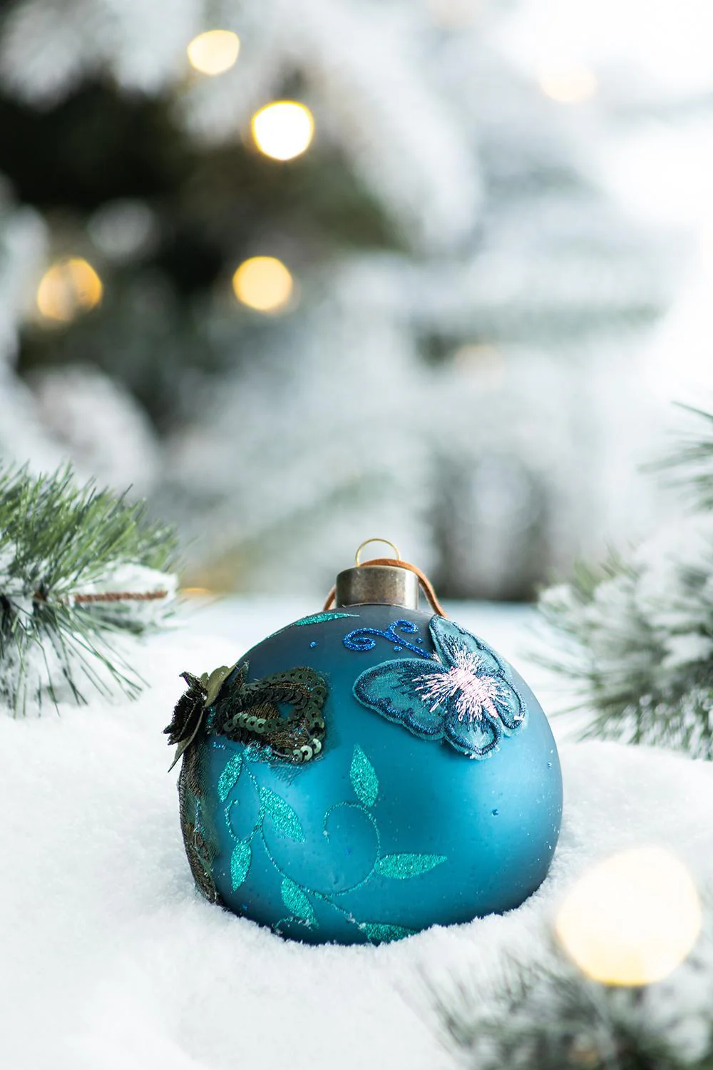 Christmas Ball Ornaments Glass Decorative Hanging Balls Light Blue - Image 9