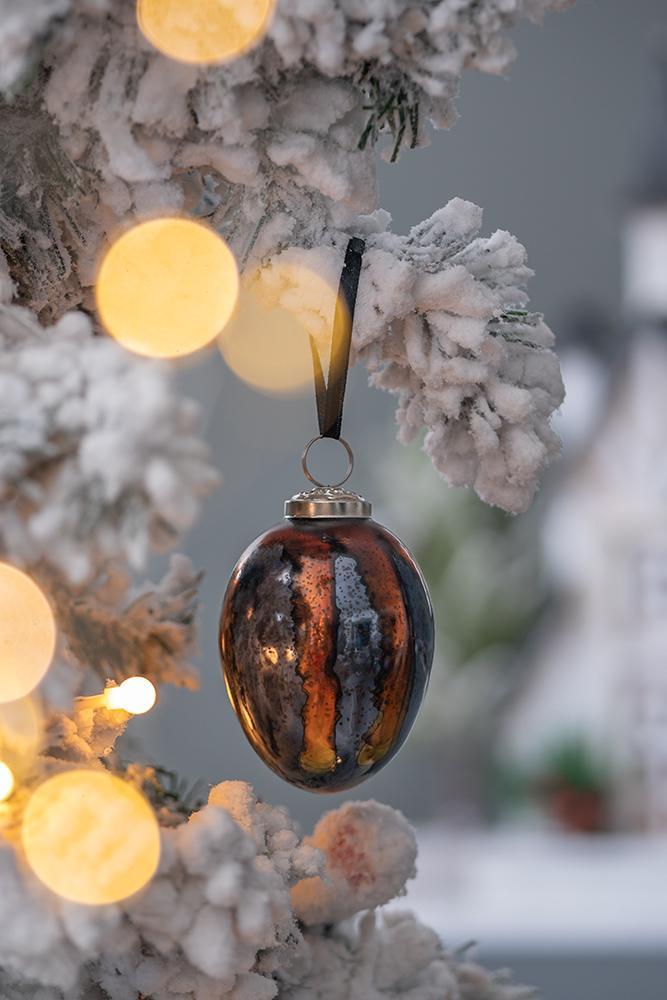 Christmas Ball Ornaments Set of 6 Glass Decorative Hanging Balls - Image 10
