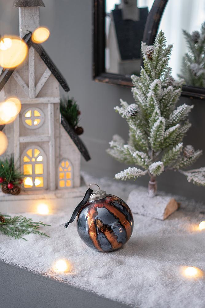 Christmas Ball Ornaments Set of 6 Glass Decorative Hanging Balls - Image 13