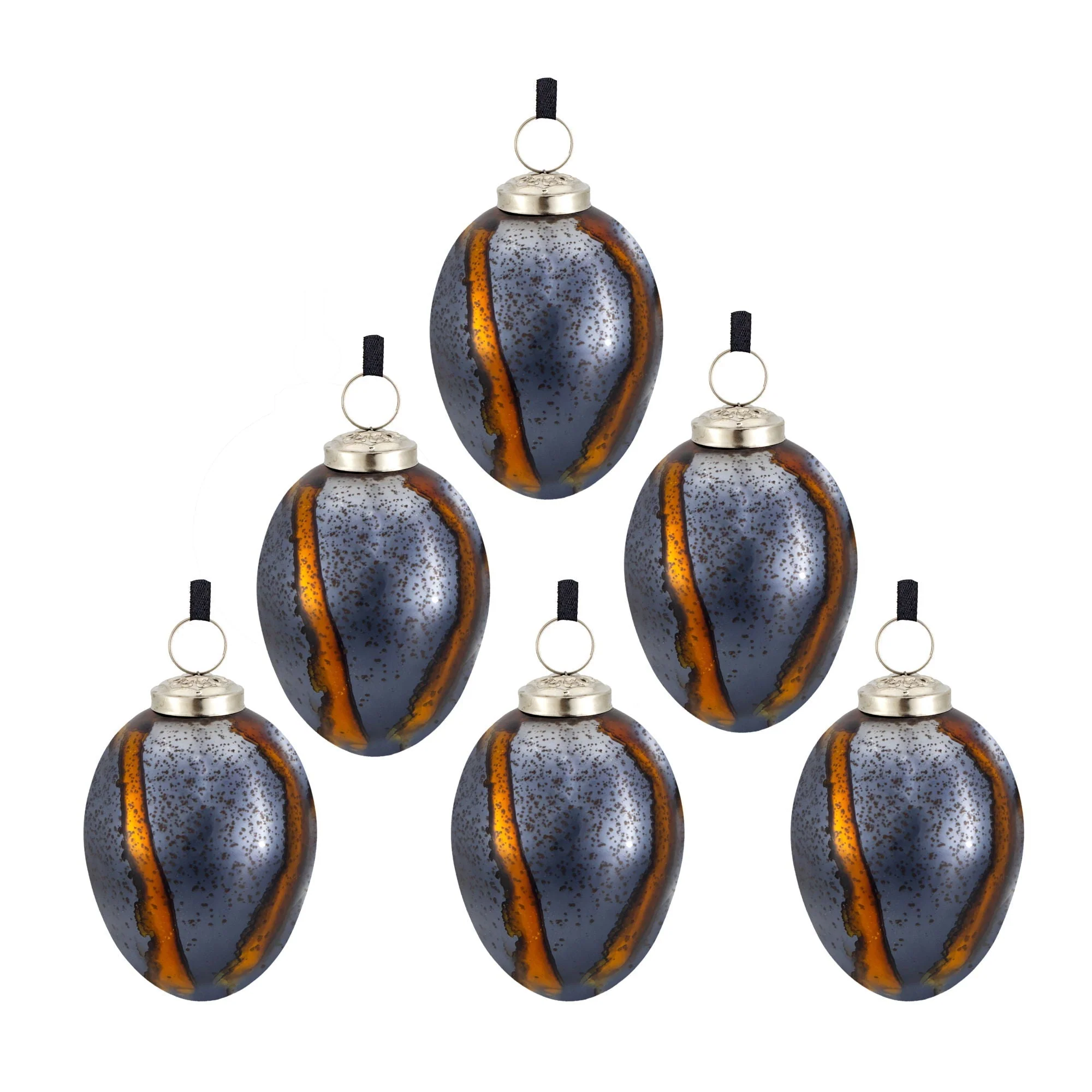 Christmas Ball Ornaments Set of 6 Glass Decorative Hanging Balls - Image 16