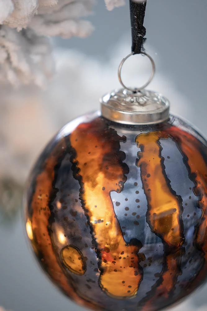 Christmas Ball Ornaments Set of 6 Glass Decorative Hanging Balls - Image 7