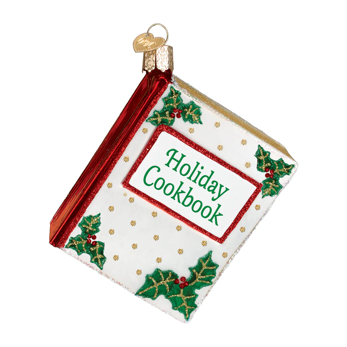 Christmas Cookbook Glass Holiday Ornament - Image 3