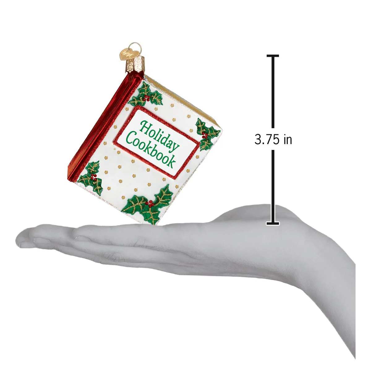 Christmas Cookbook Glass Holiday Ornament - Image 4