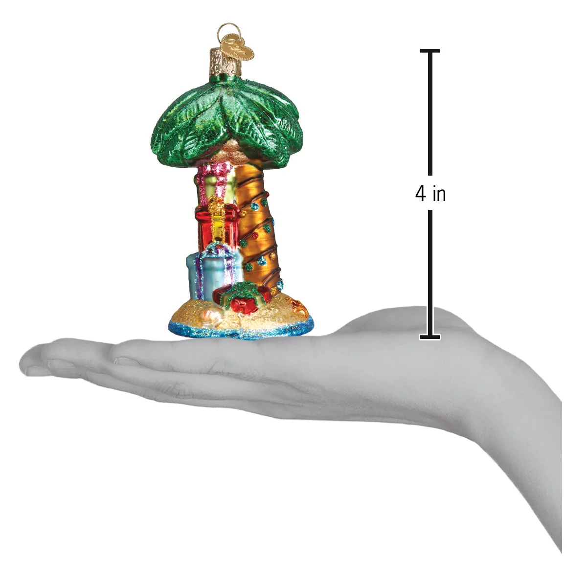 Christmas Palm Tree 4 x 2.25 x 2 Feet by Old World Christmas - Image 6