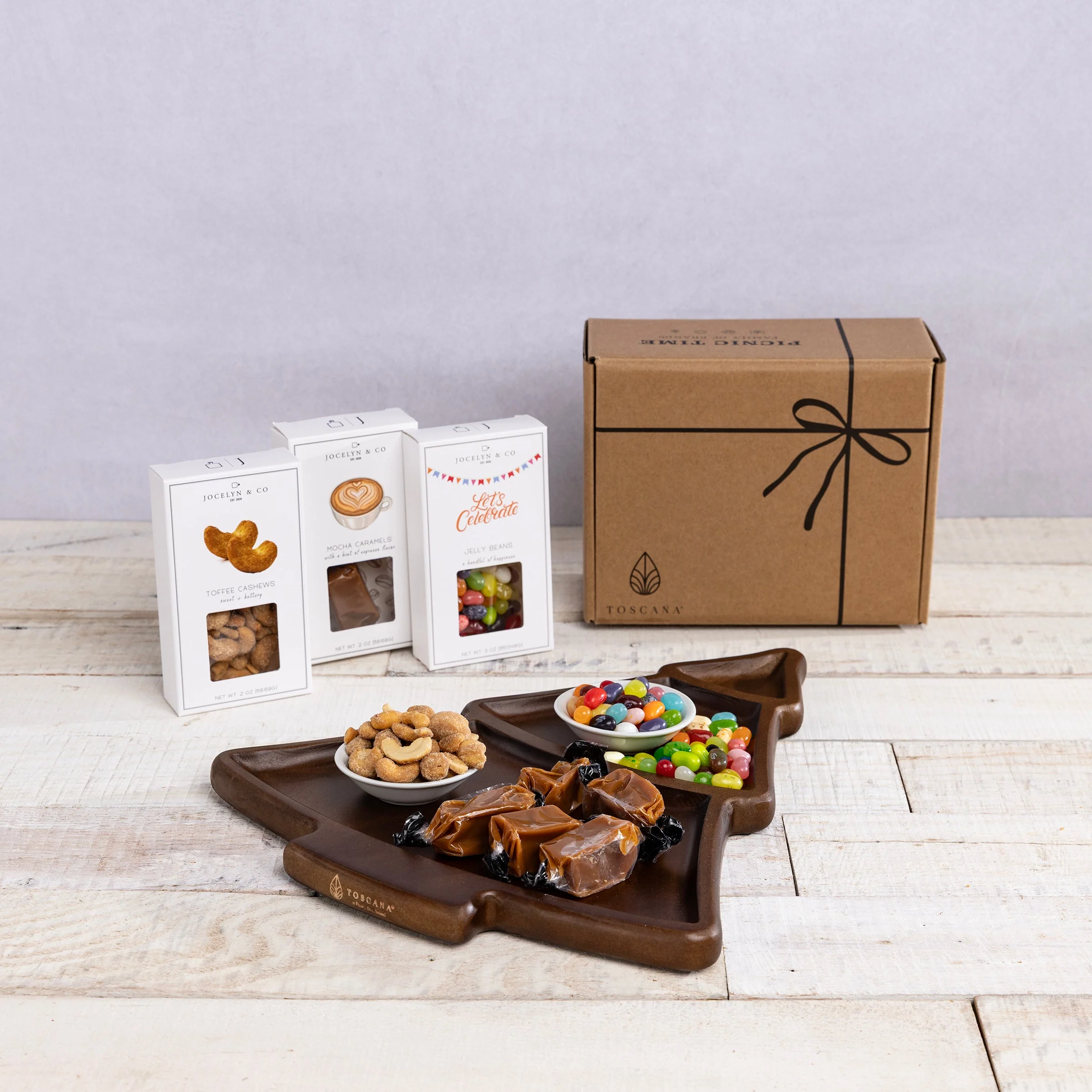 Christmas Tree Serving Tray with Gourmet Gift Pack - Image 2