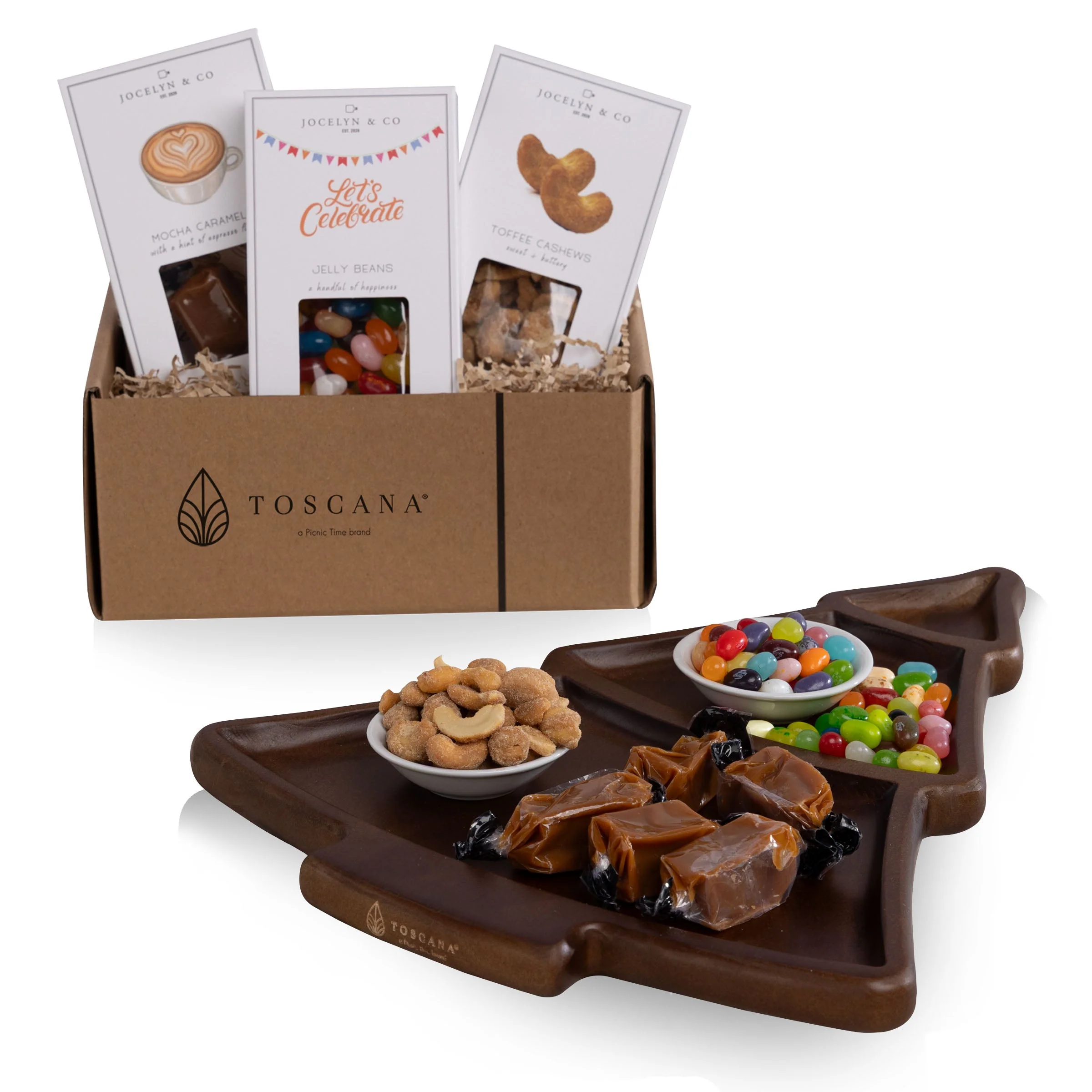 Christmas Tree Serving Tray with Gourmet Gift Pack - Image 5