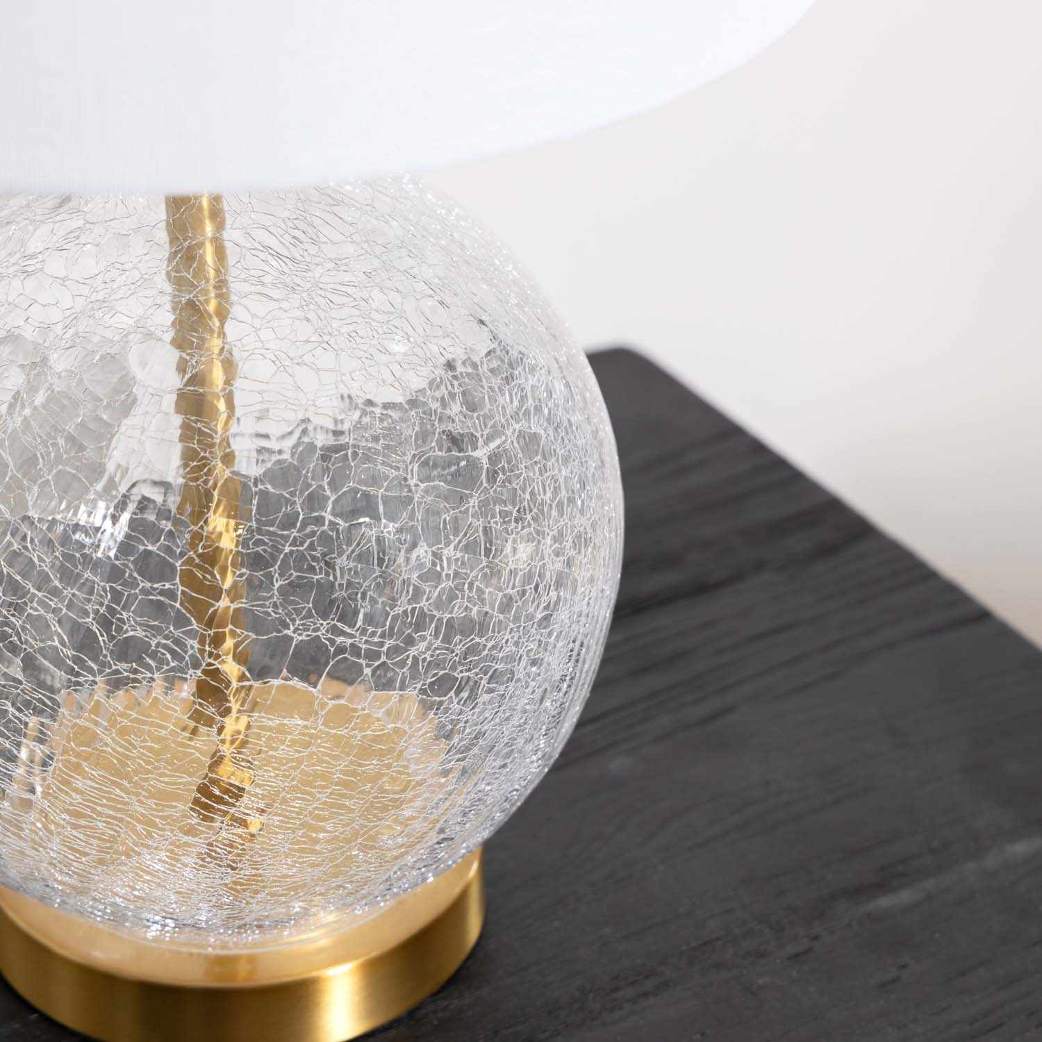 Ciel Contemporary Glass Textured Table Lamp - Image 3
