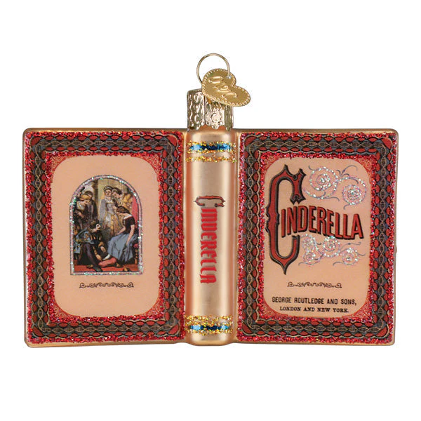 Cinderella Book Ornament by Old World Christmas - Image 3