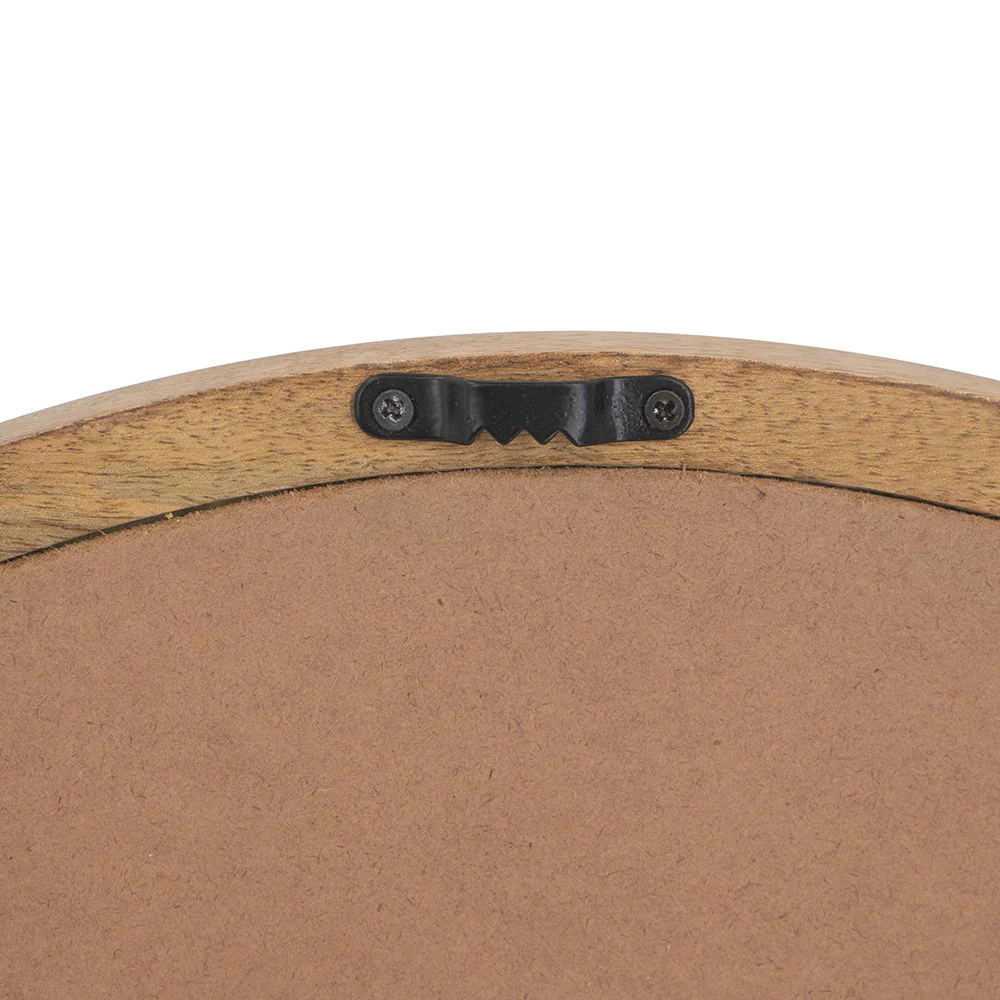 Circle Wall Mirror With Wooden Frame for Living Room - Image 20