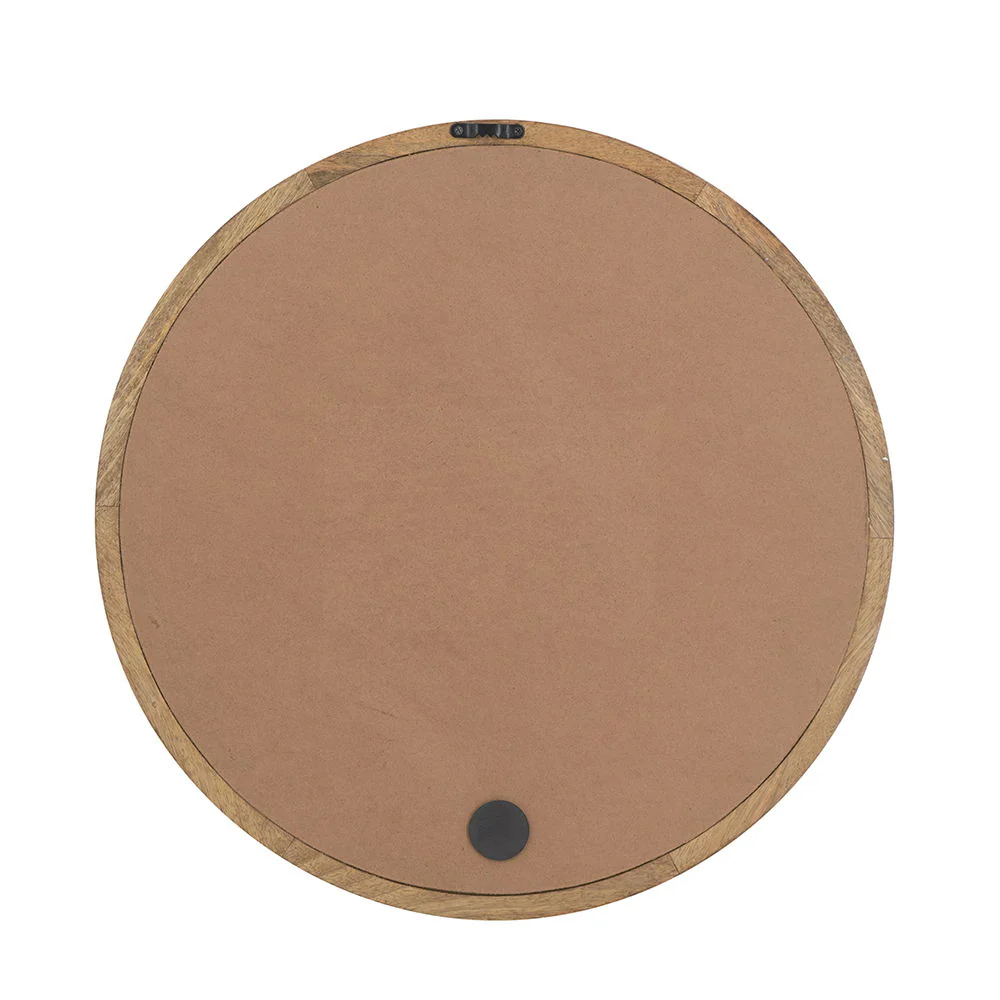 Circle Wall Mirror With Wooden Frame for Living Room - Image 28