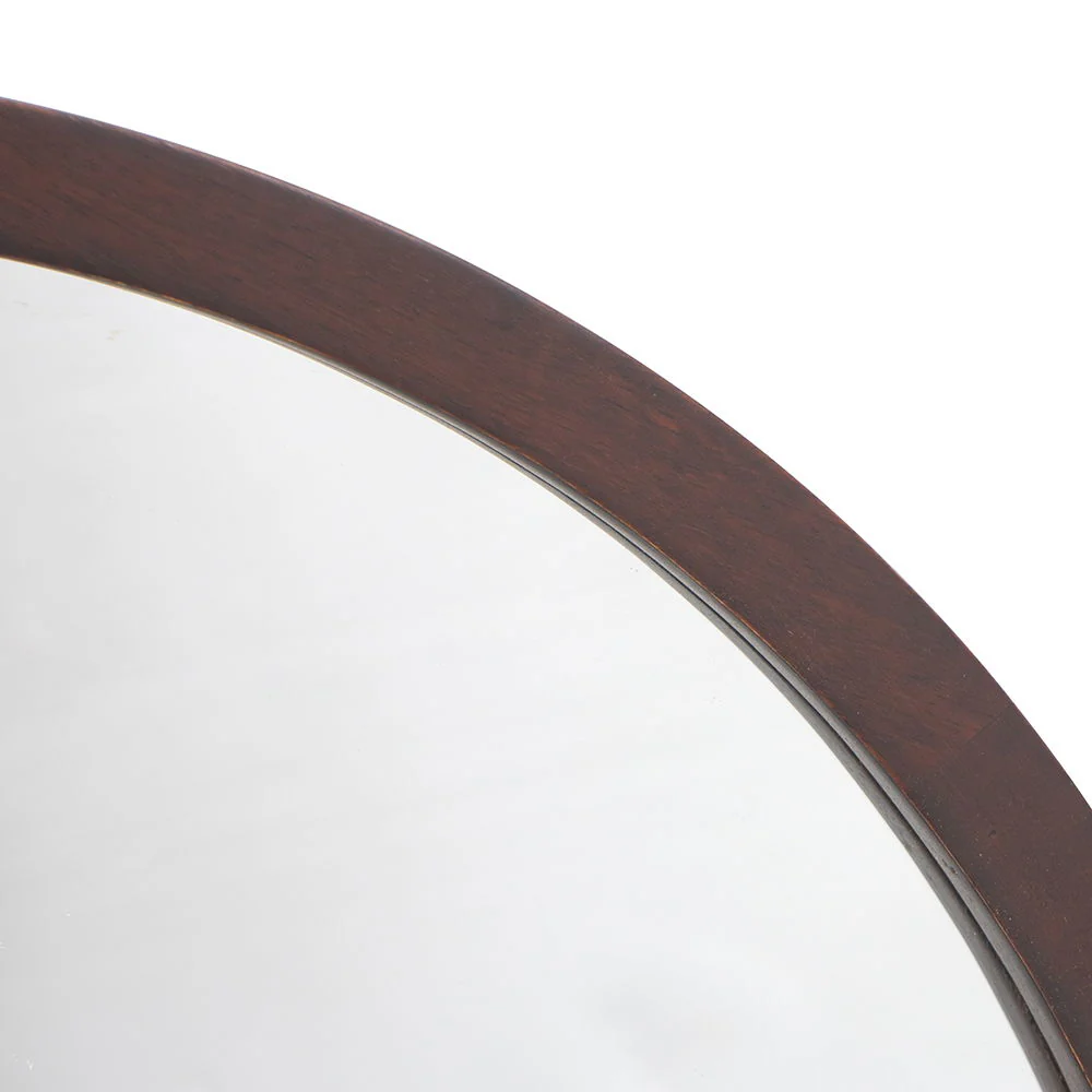 Circle Wall Mirror With Wooden Frame for Living Room - Image 30