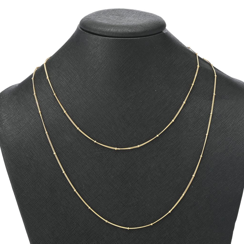 Claire Vessot Designs 14K Gold or Platinum Plated Choice of Length Signature Chain - Image 2