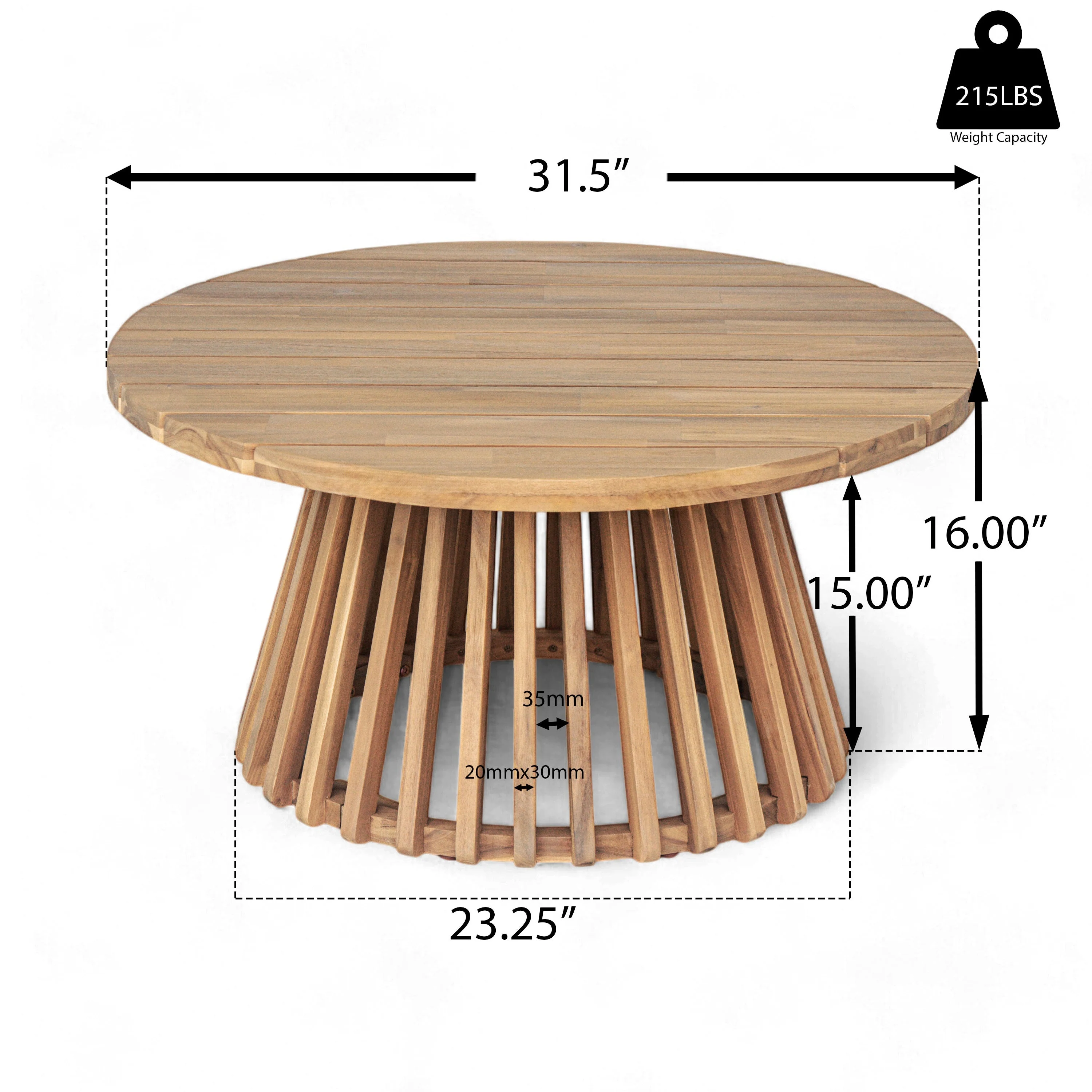 Claremont 3 Seater Daybed + Acacia Wood Patio Table - Image 6