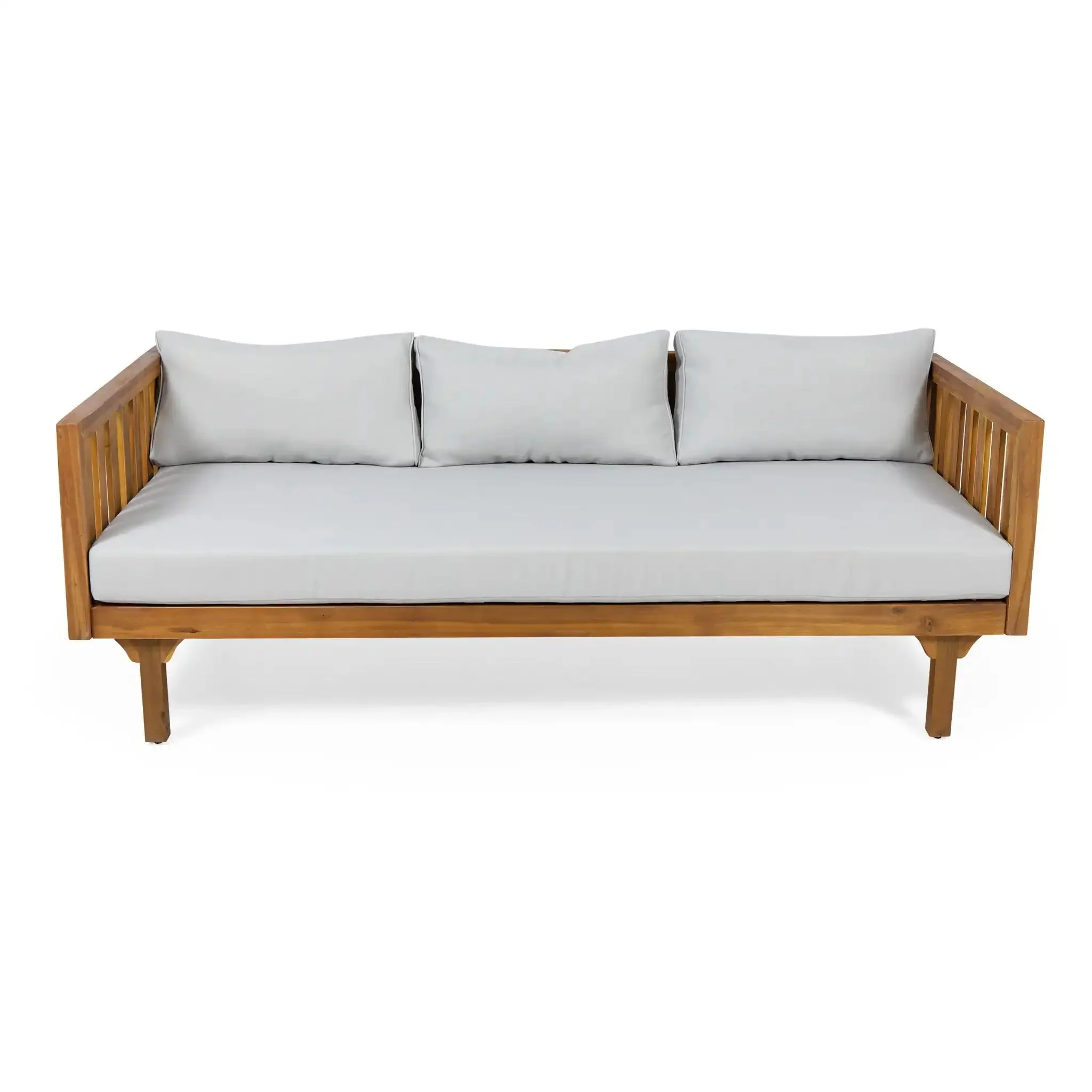 Claremont - 3 Seater Daybed Teak Acacia Wood Water Resistant Cushions - Image 27