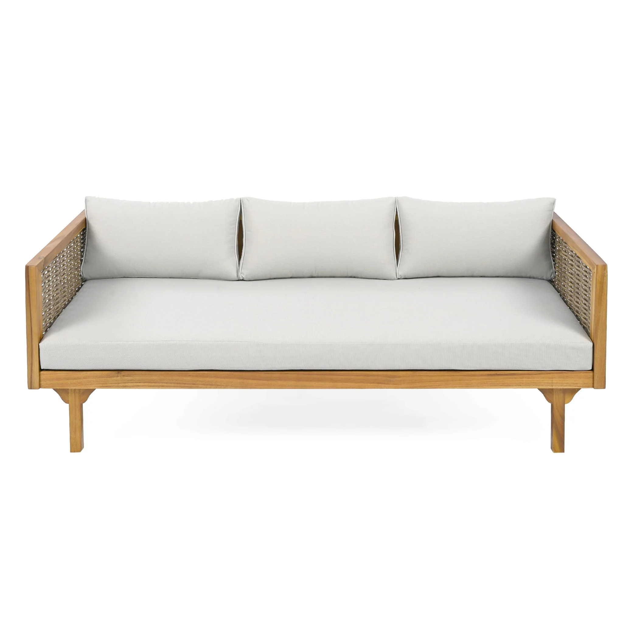 Claremont - 3 Seater Daybed Teak Acacia Wood Water Resistant Cushions - Image 3