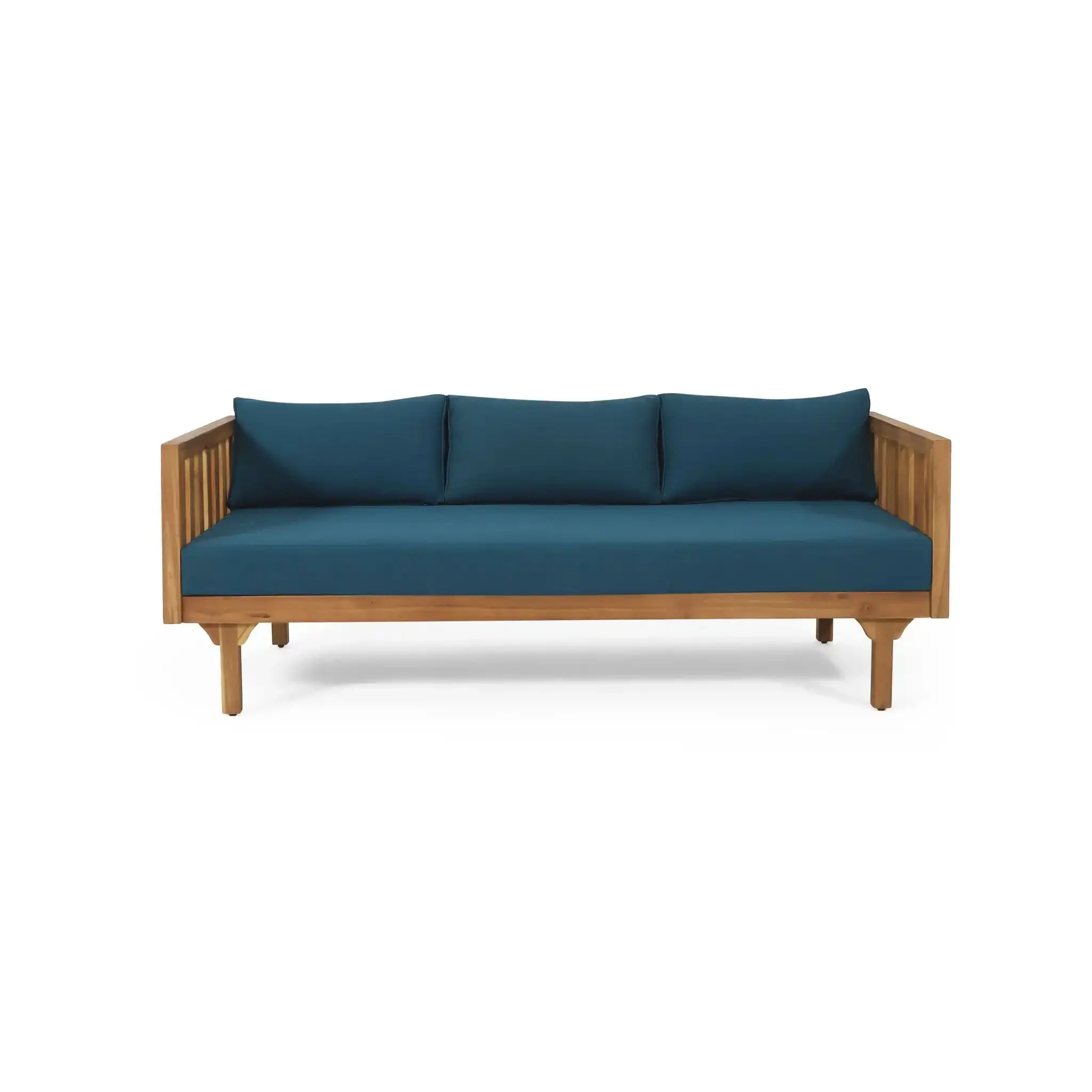 Claremont - 3 Seater Daybed Teak Acacia Wood Water Resistant Cushions - Image 5