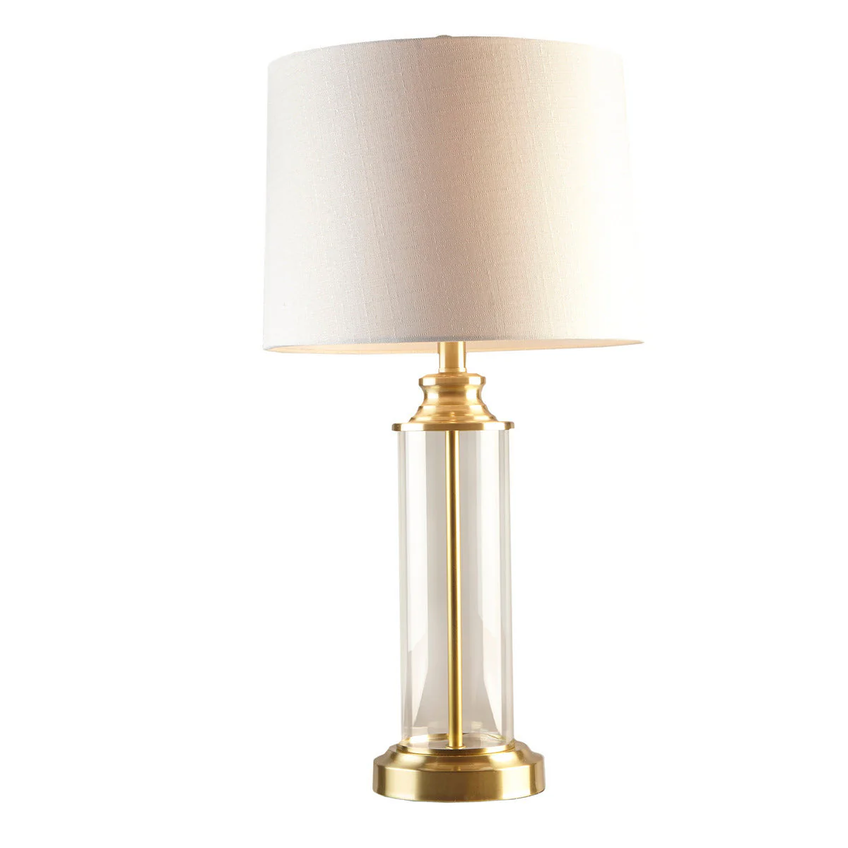 Clarity Glass Cylinder Table Lamp Set of 2 - Image 3