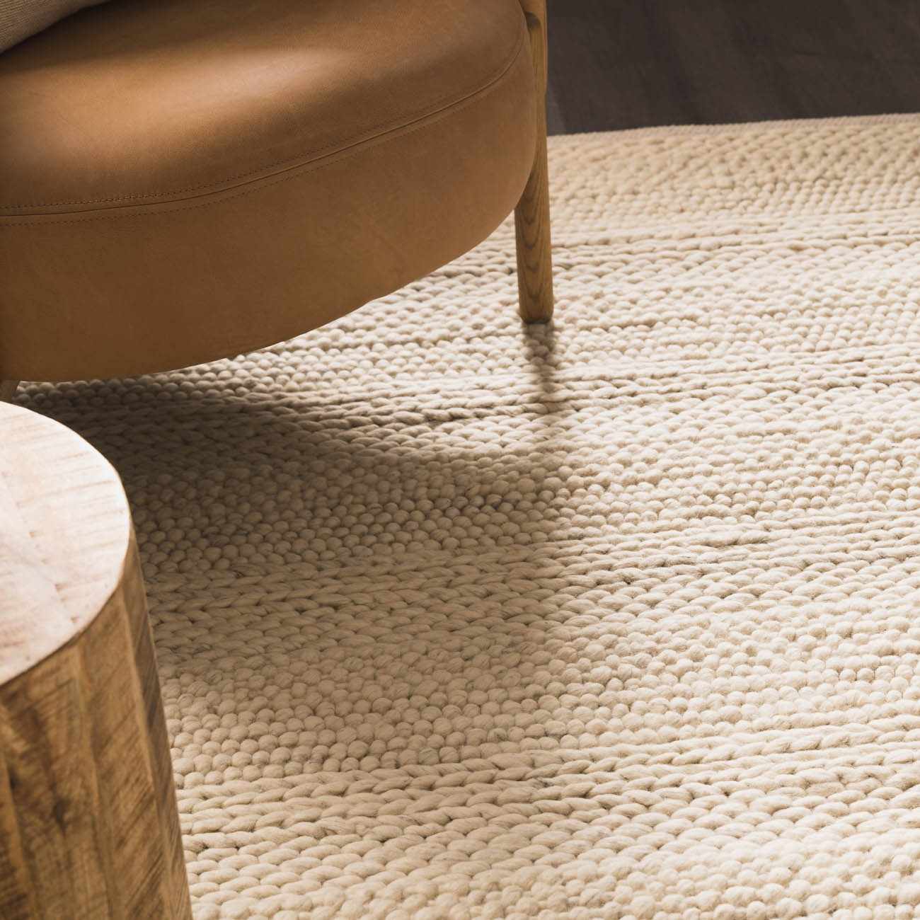 Clarke Beige Textured Wool Rug - Image 12