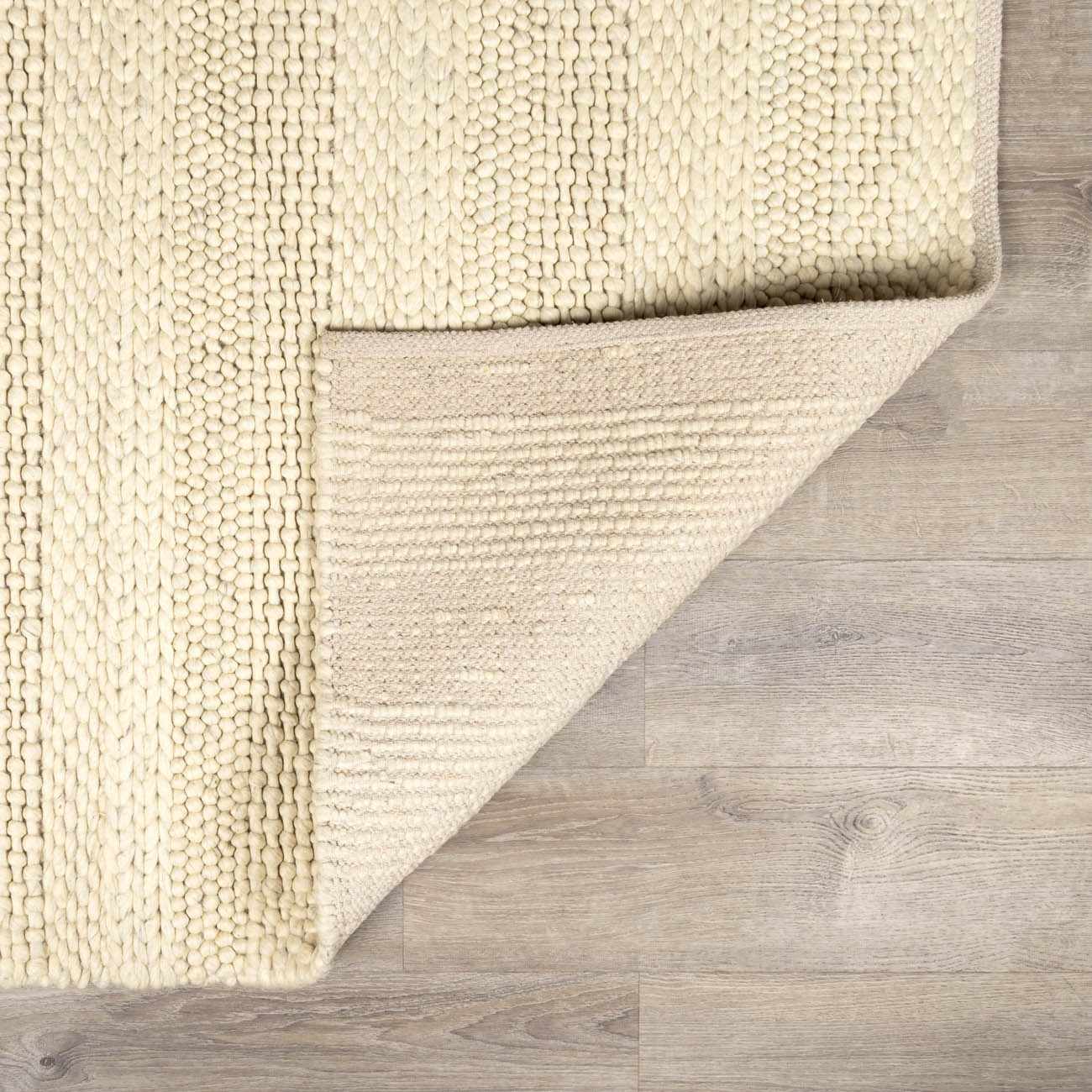 Clarke Beige Textured Wool Rug - Image 5