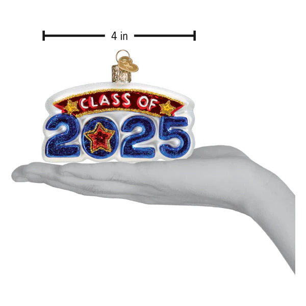 Class Of 2025 Handcrafted Glass Graduation Ornament - Image 6