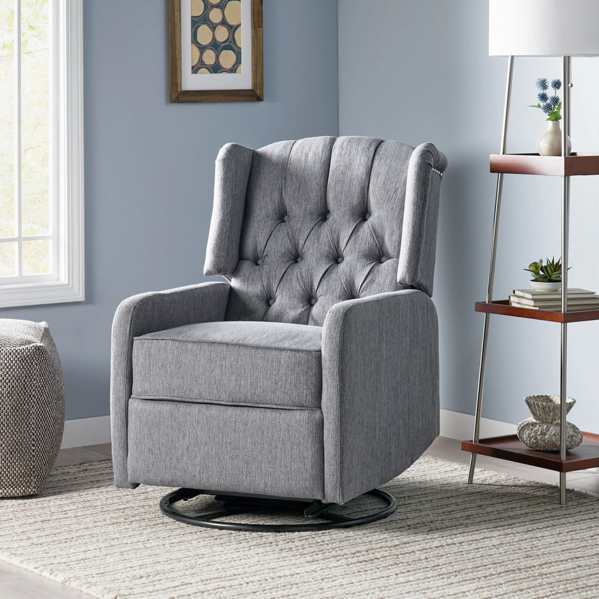 Classic Design, Manual Recliner Chair With 360 Degree Swivel - Image 2