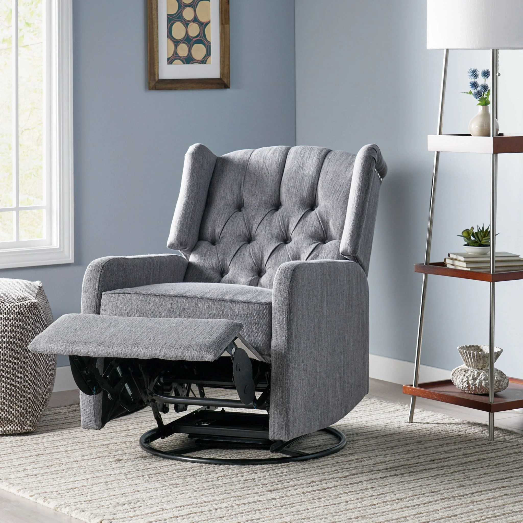 Classic Design, Manual Recliner Chair With 360 Degree Swivel - Image 3