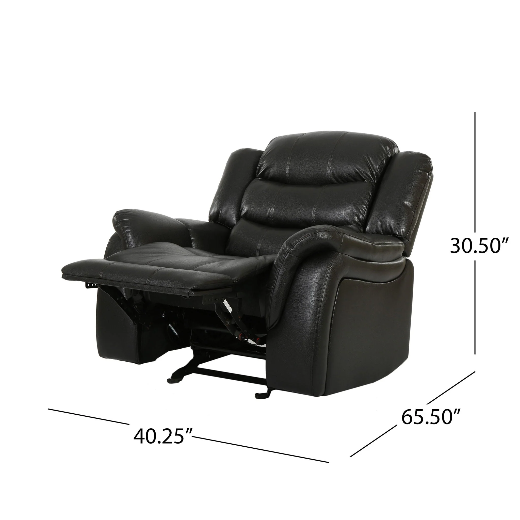 Classic Design Recliner, Upholstery Recliner, Glider Recliner - Black Berry - Image 4