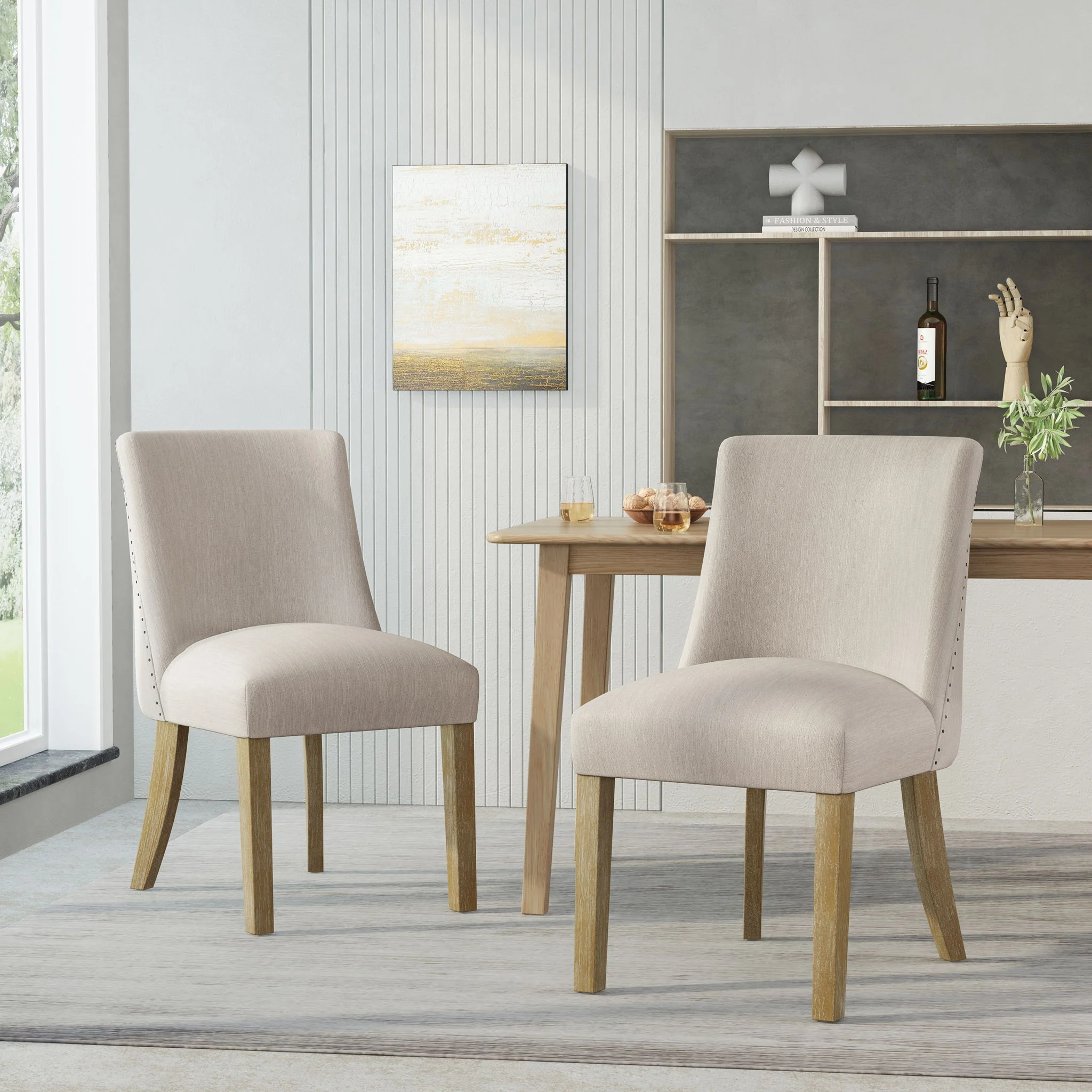 Classic Fabric Dining Chair - Image 2