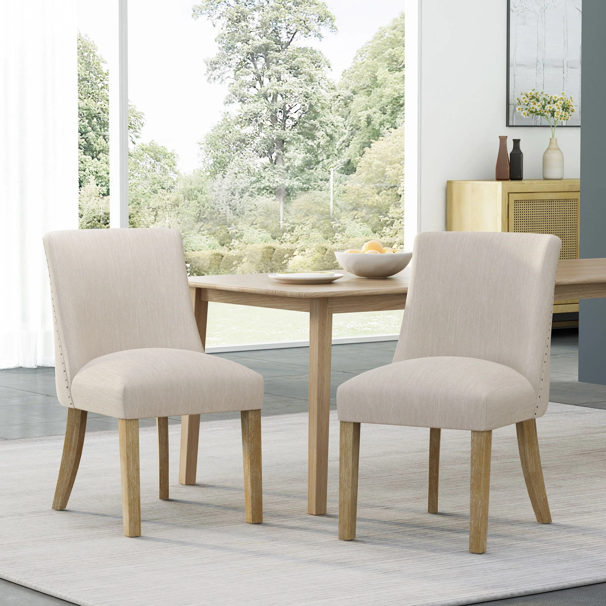 Classic Fabric Dining Chair - Image 3
