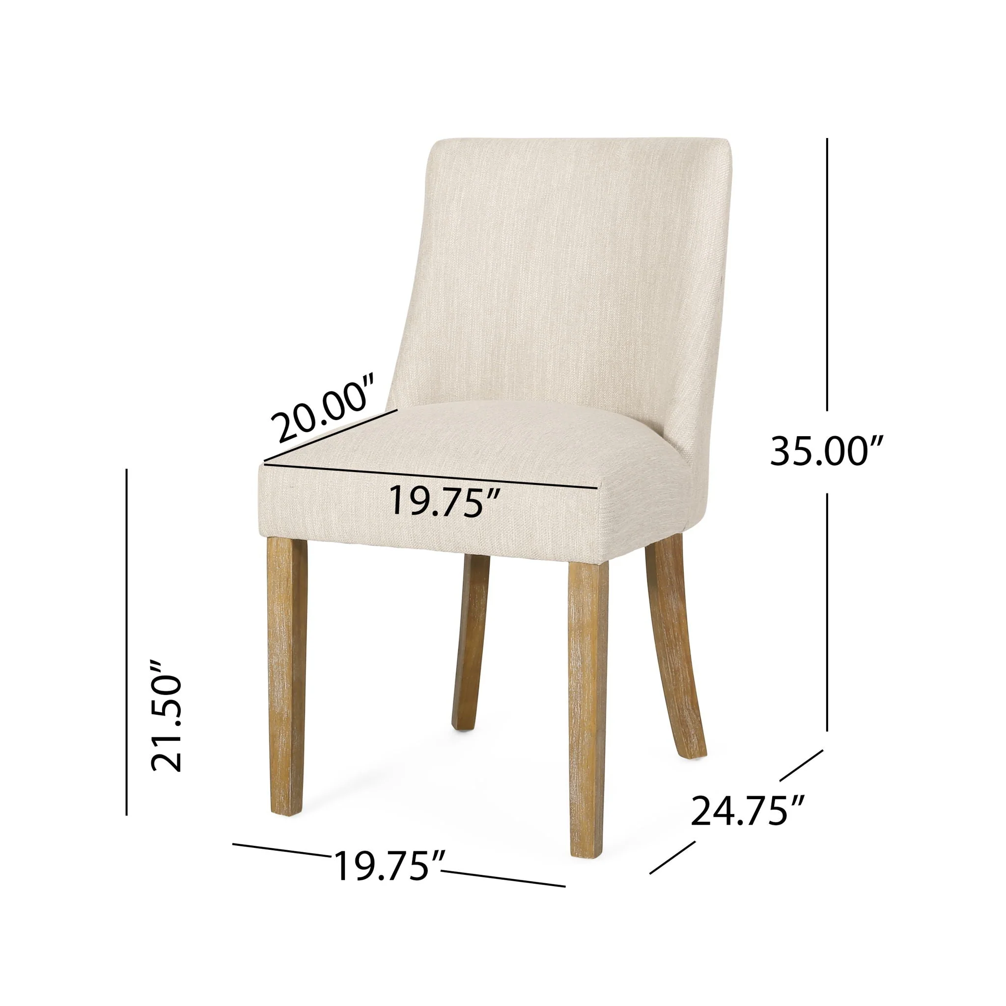 Classic Fabric Dining Chair - Image 4