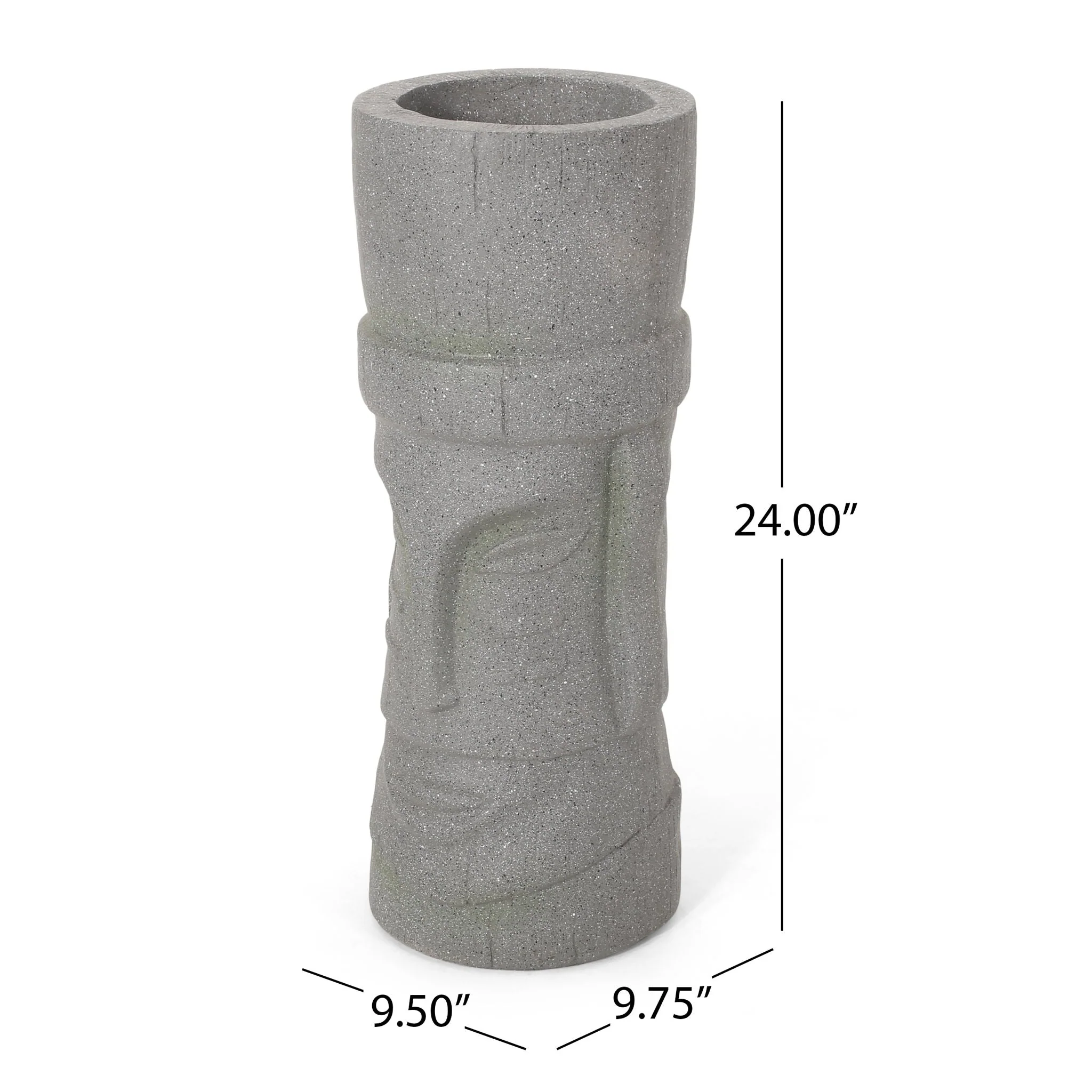 Classic Flower Planter With Magnesium Oxide Material - Stone Gray - Image 2