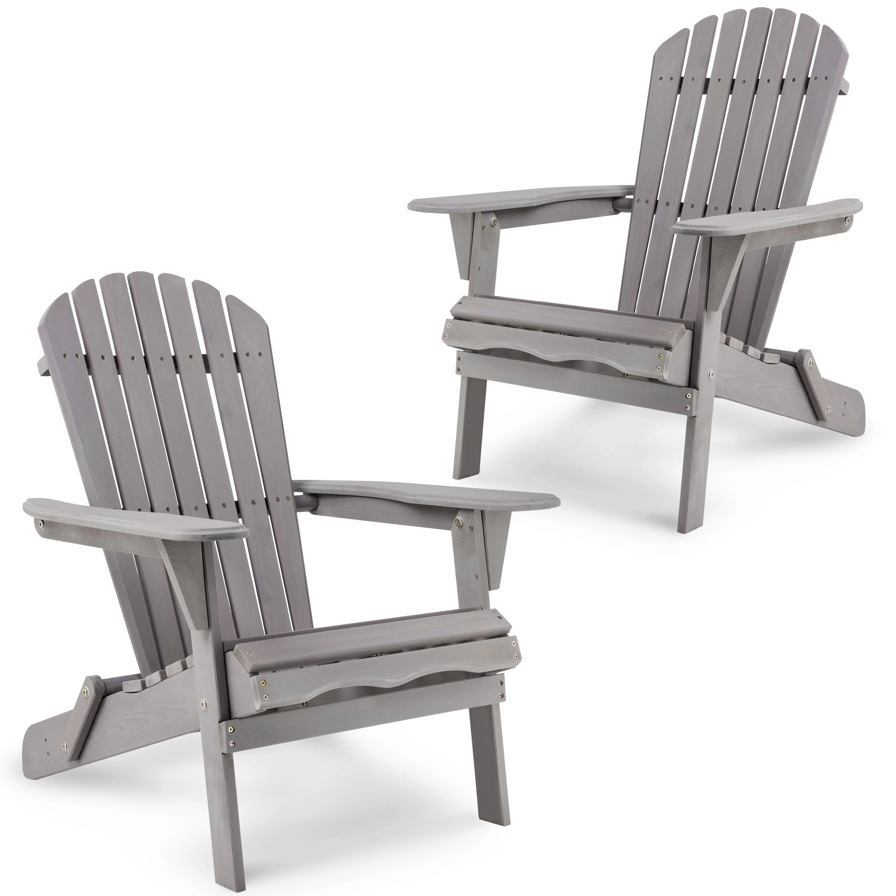 Classic Gray Cedar Wood Lounge Patio Chair Set of 2 for Garden and Outdoor Use - Image 6