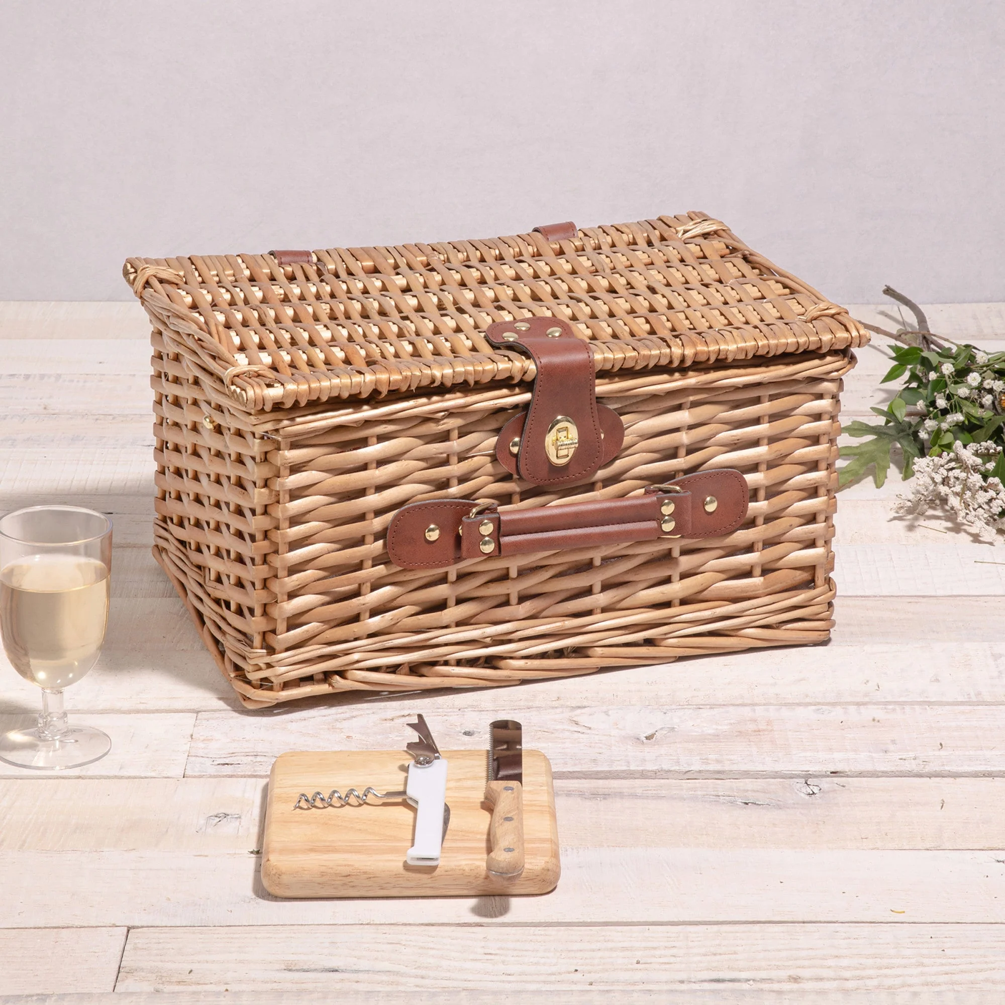 Classic Wine & Cheese Picnic Basket - Image 2