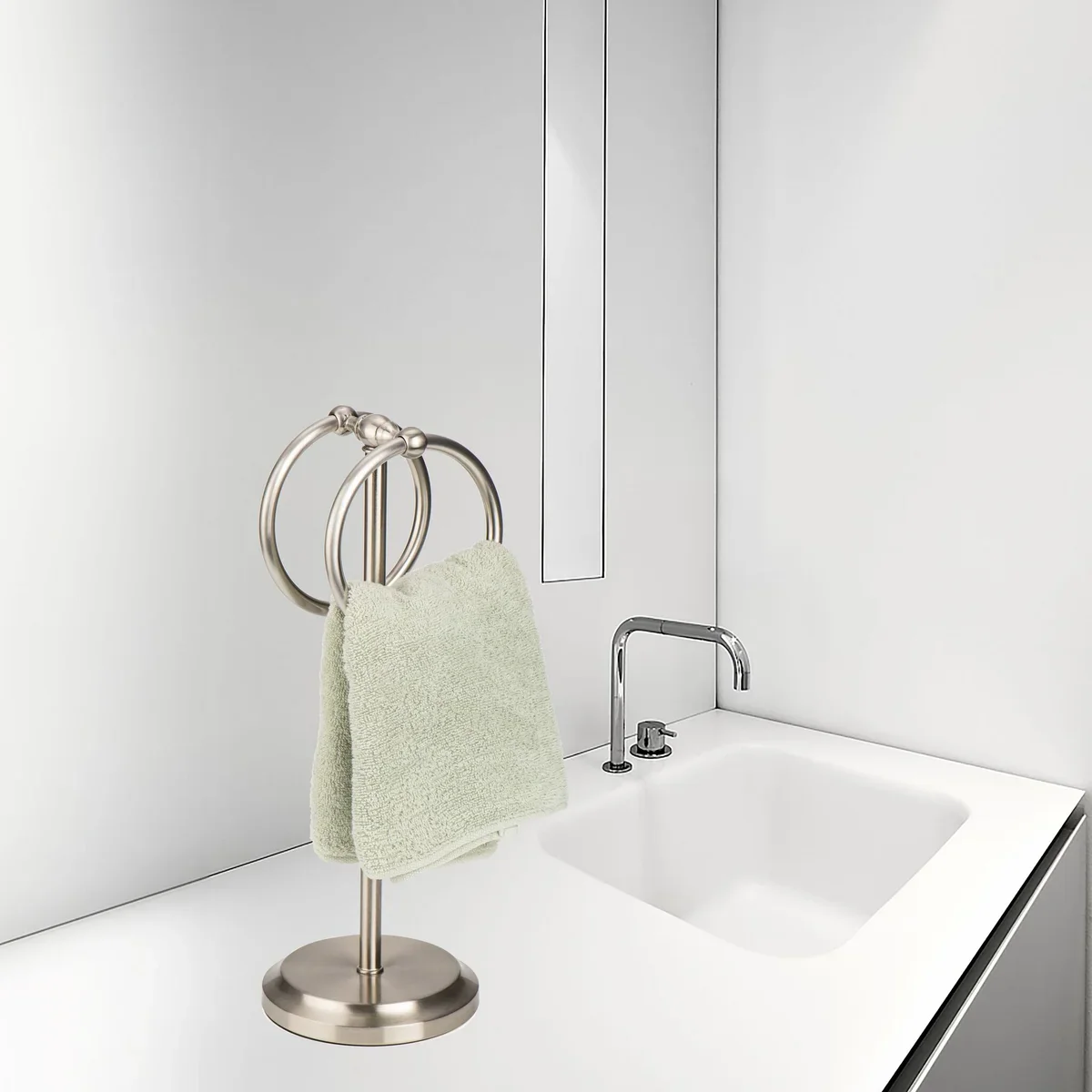 Classical Double Ring Design Fingertip Towel Holder - Image 11