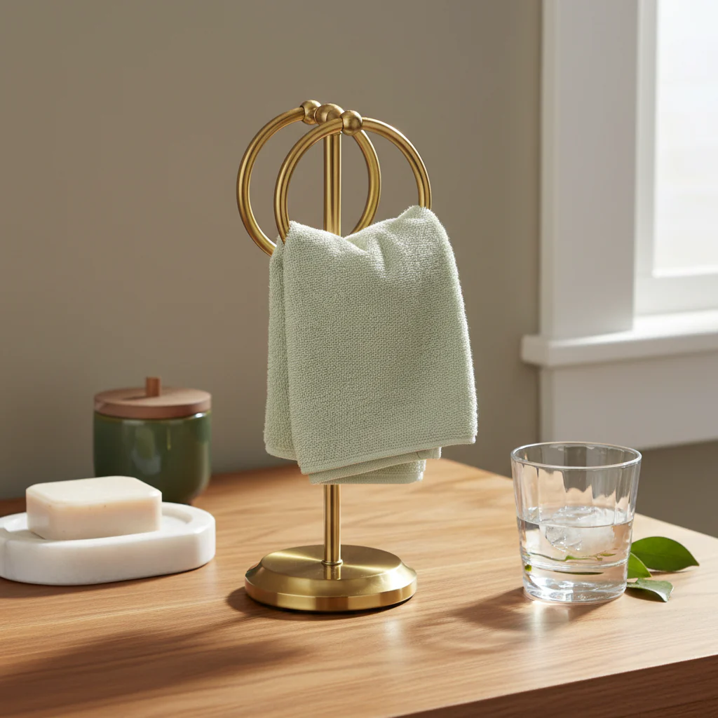 Classical Double Ring Design Fingertip Towel Holder - Image 15
