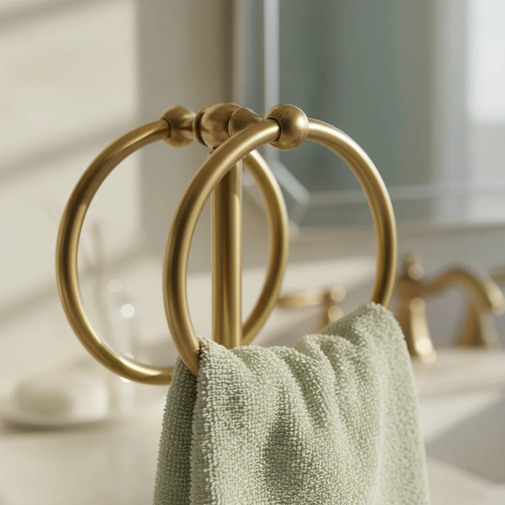 Classical Double Ring Design Fingertip Towel Holder - Image 17